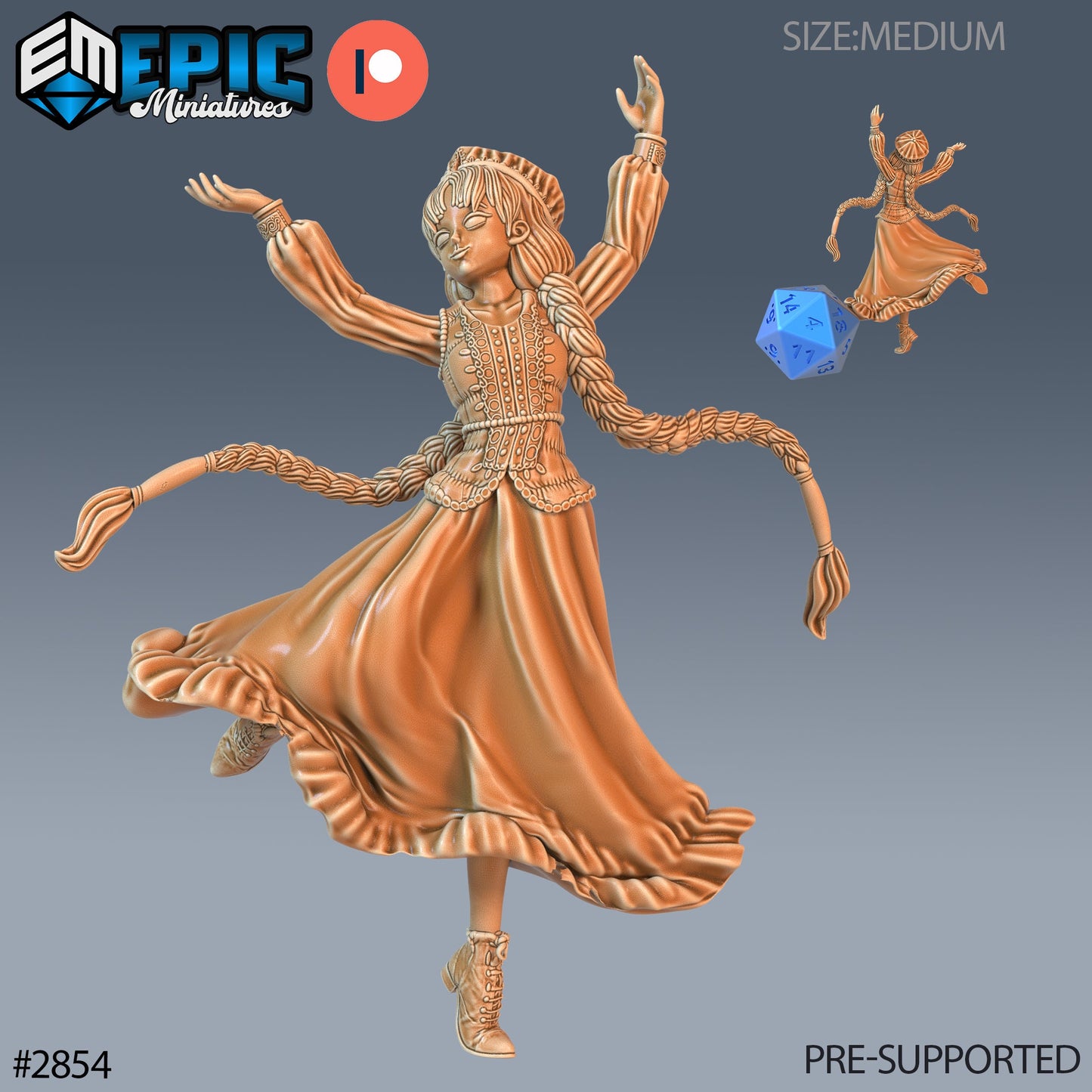 Norse Bard Girl (3 Variants Available) - Epic Miniatures