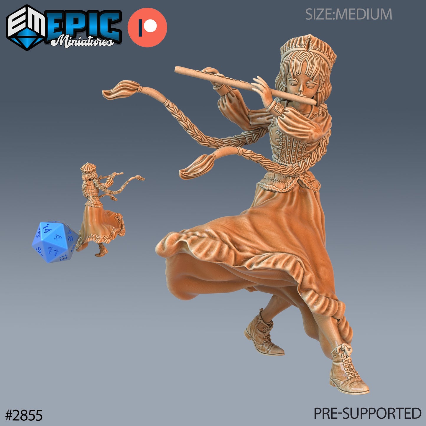 Norse Bard Girl (3 Variants Available) - Epic Miniatures