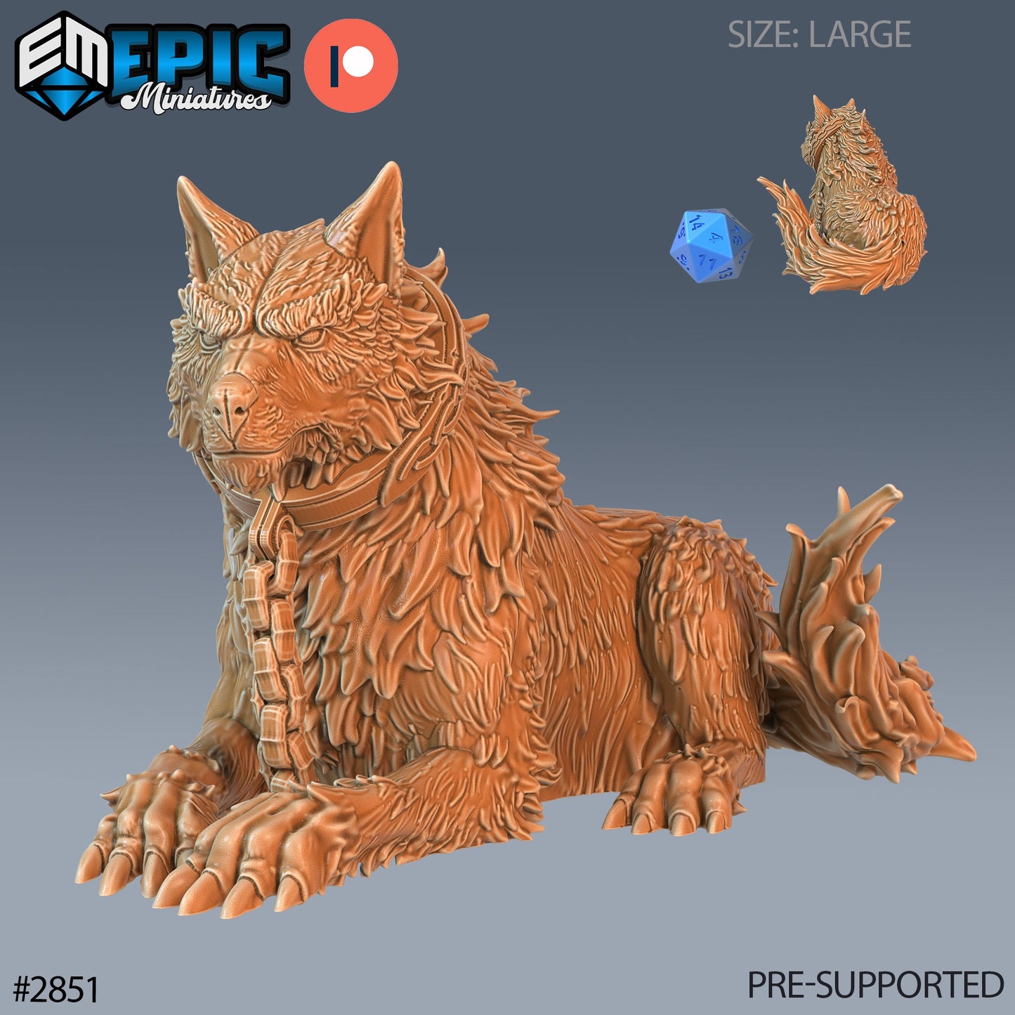 Fenrir Wolf Chained (3 Variants Available) - Epic Miniatures