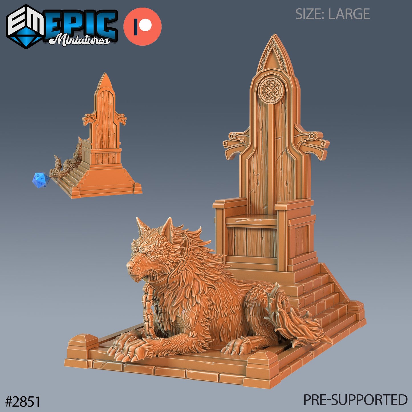 Fenrir Wolf Chained (3 Variants Available) - Epic Miniatures