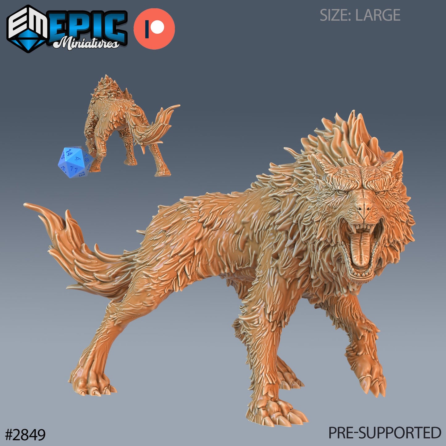 Fenrir Wolf (3 Variants Available) - Epic Miniatures