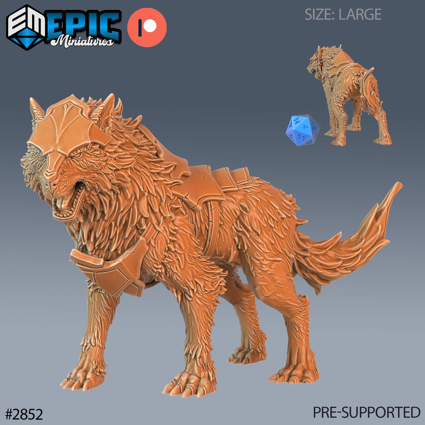 Fenrir Wolf (3 Variants Available) - Epic Miniatures