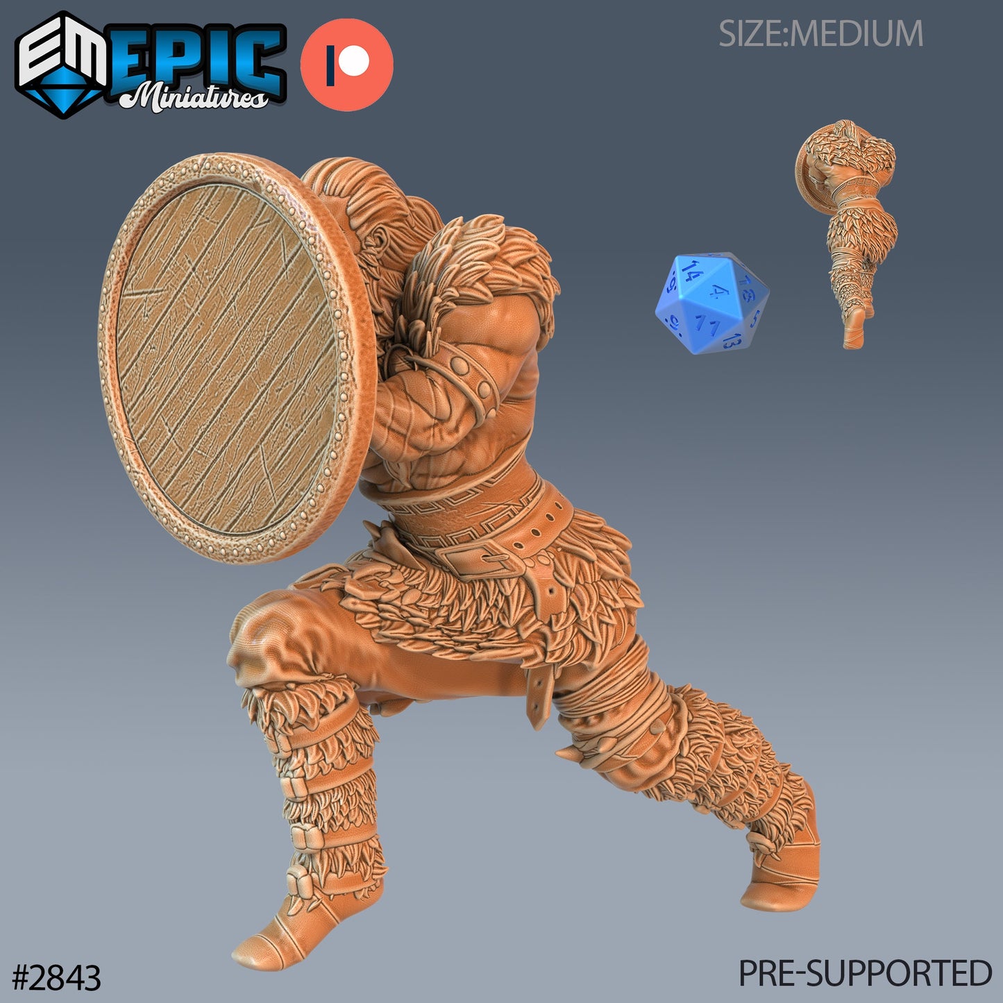 Barbarian Viking Warrior (3 Variants Available) - Epic Miniatures