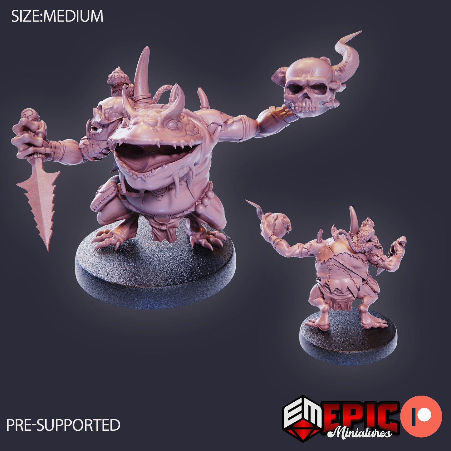 Chaos Toad Shaman (6 Variants Available) - Epic Miniatures
