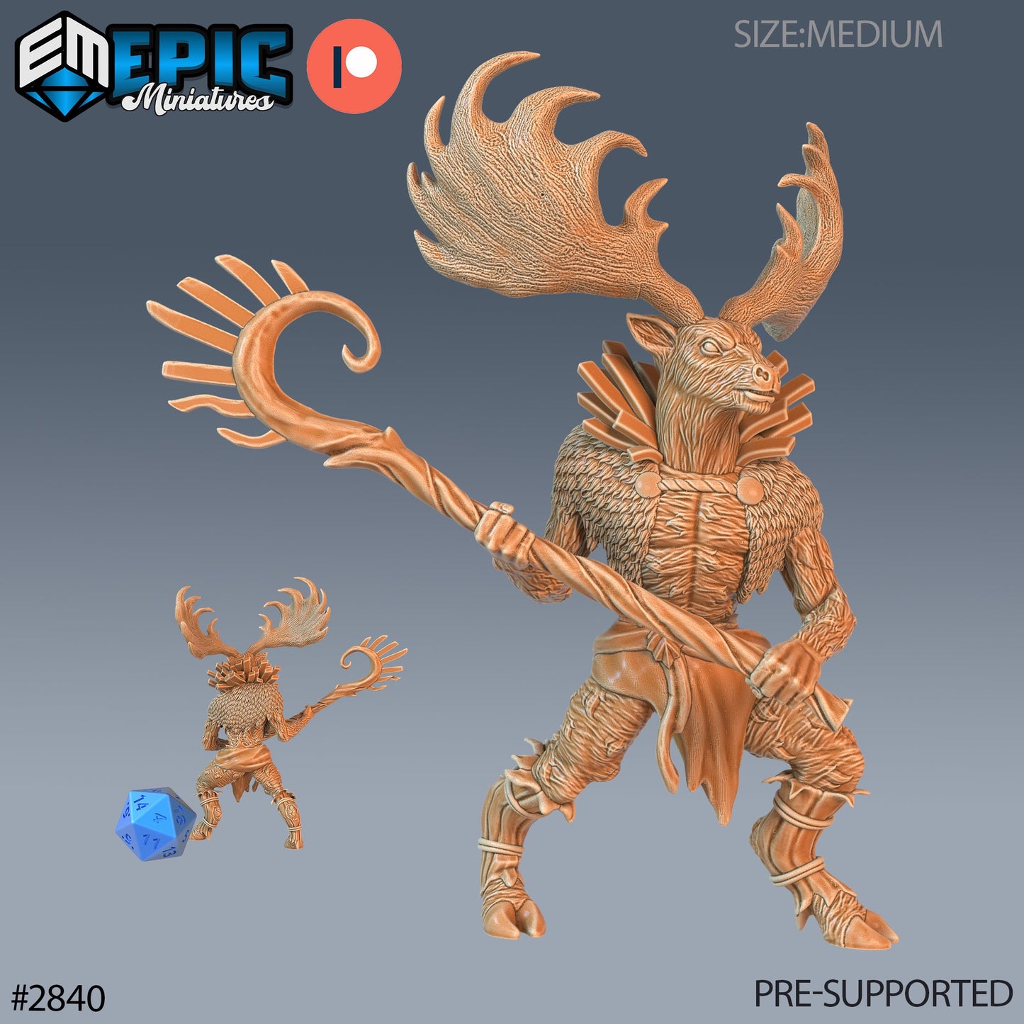 Deer Shaman (3 Variants Available) - Epic Miniatures