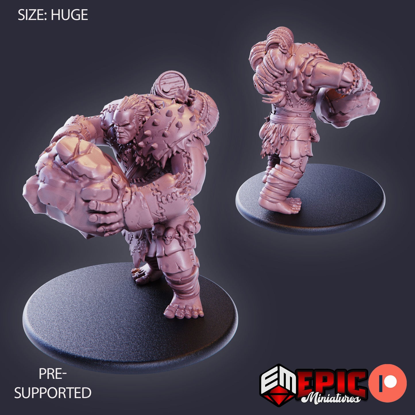 Hill Giant (4 Variants Available) - Epic Miniatures