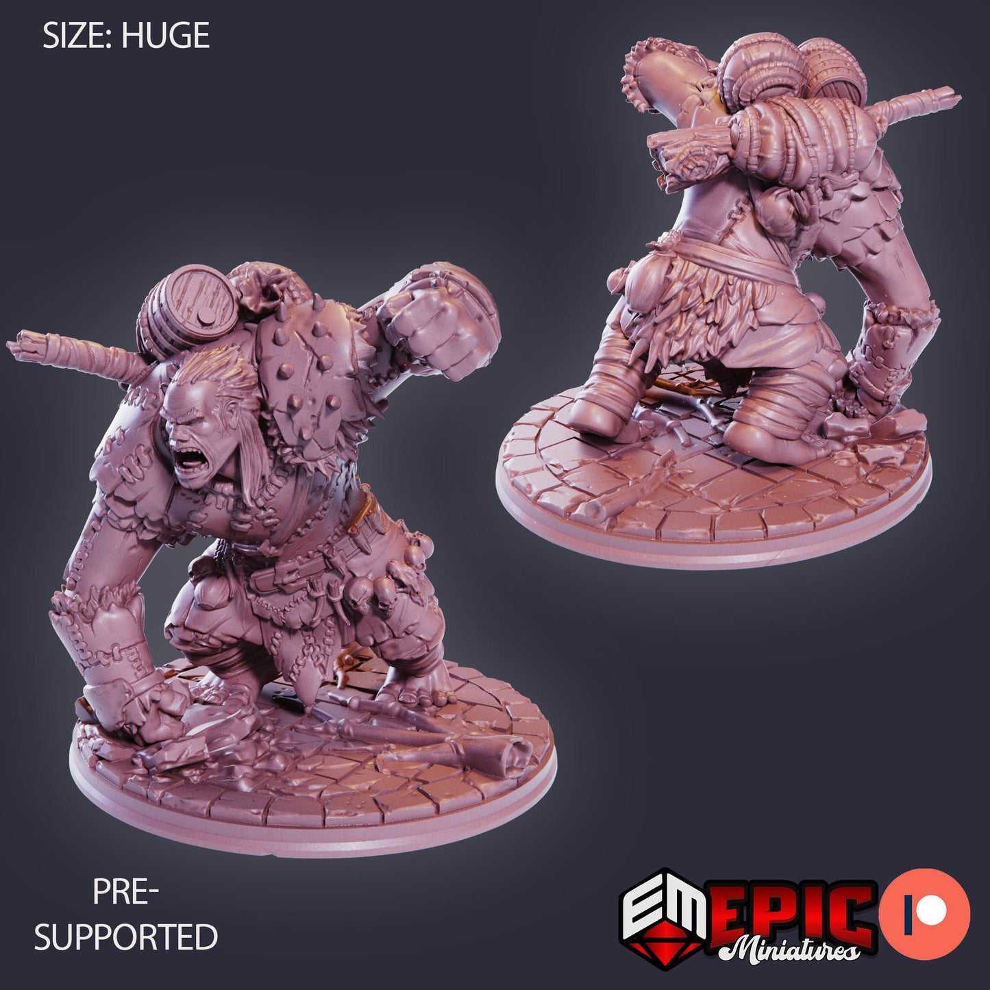 Hill Giant (4 Variants Available) - Epic Miniatures