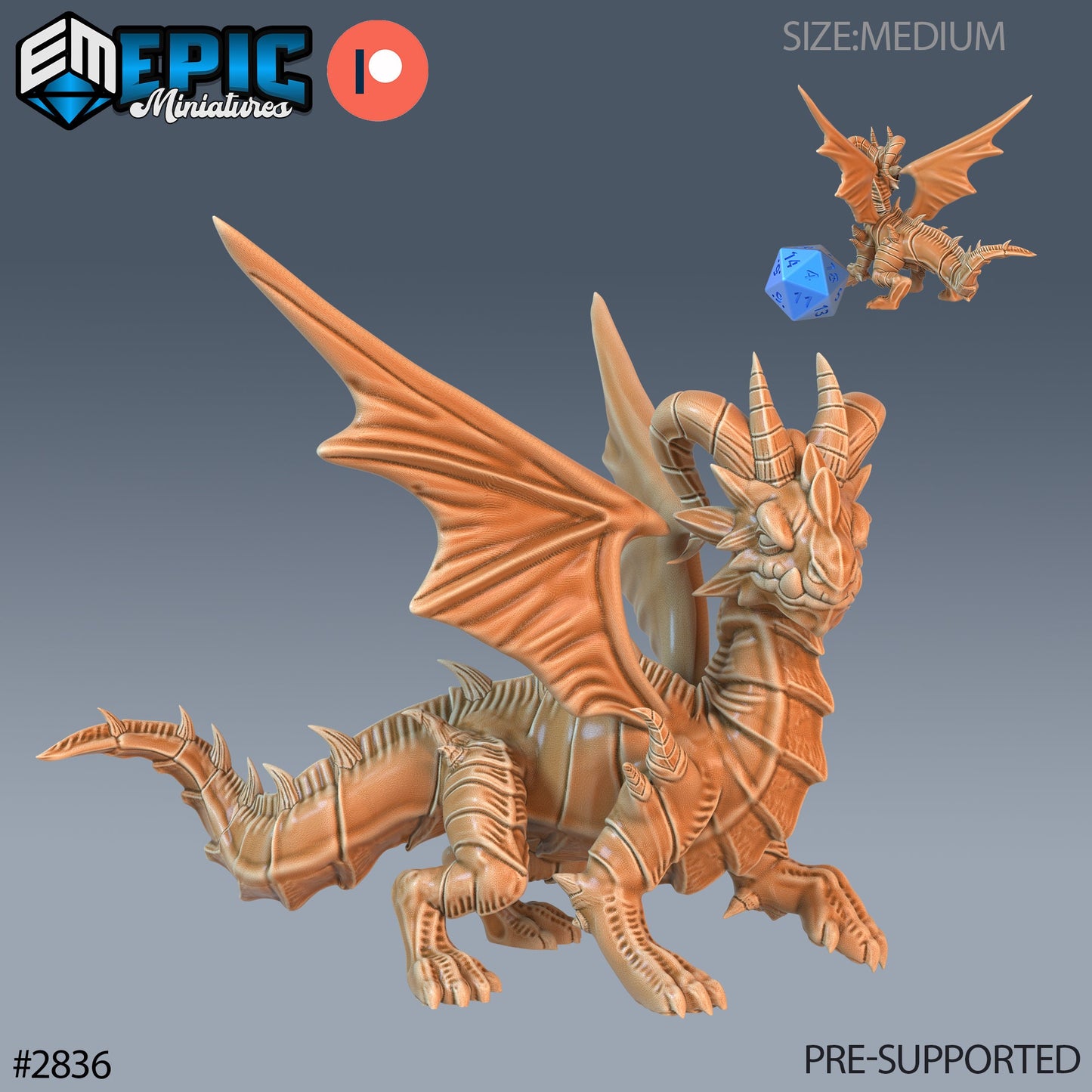 Dragon Wyrmling (3 Variants Available) - Epic Miniatures