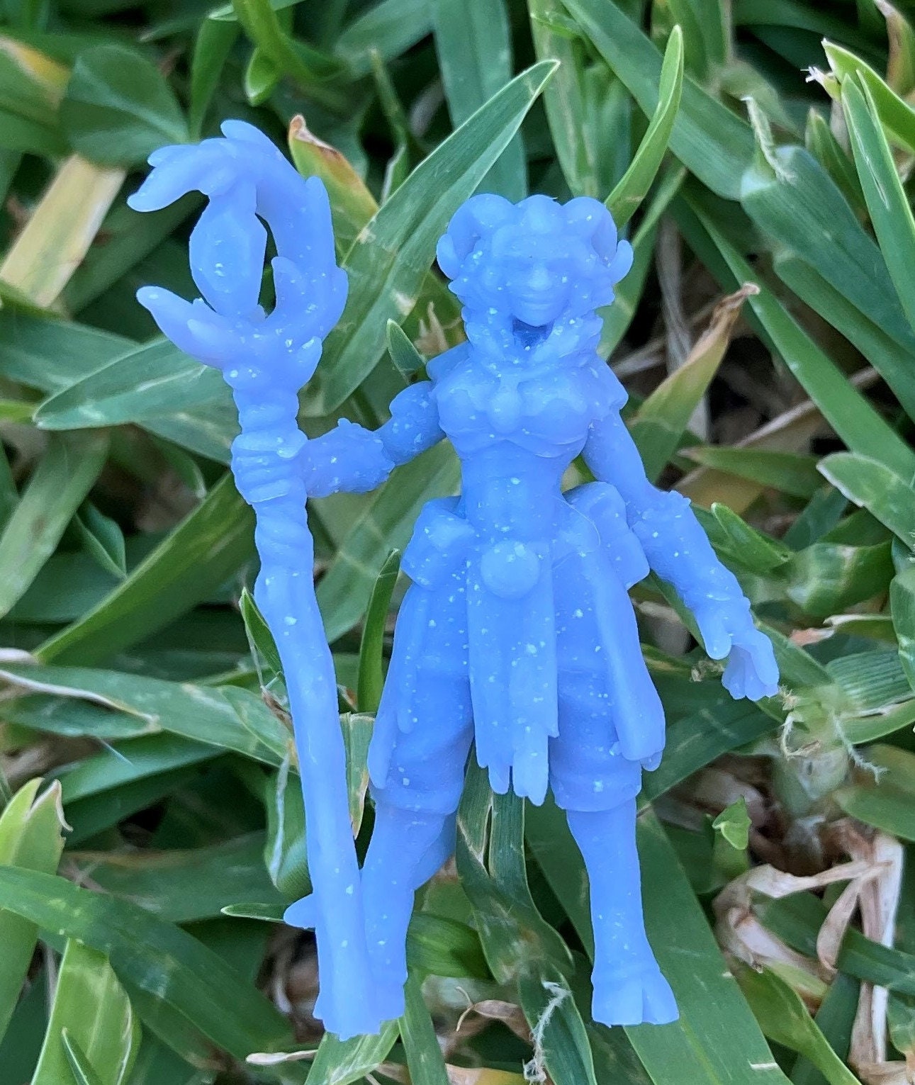 Female Tiefling Druid with Crystal Staff - Velrock