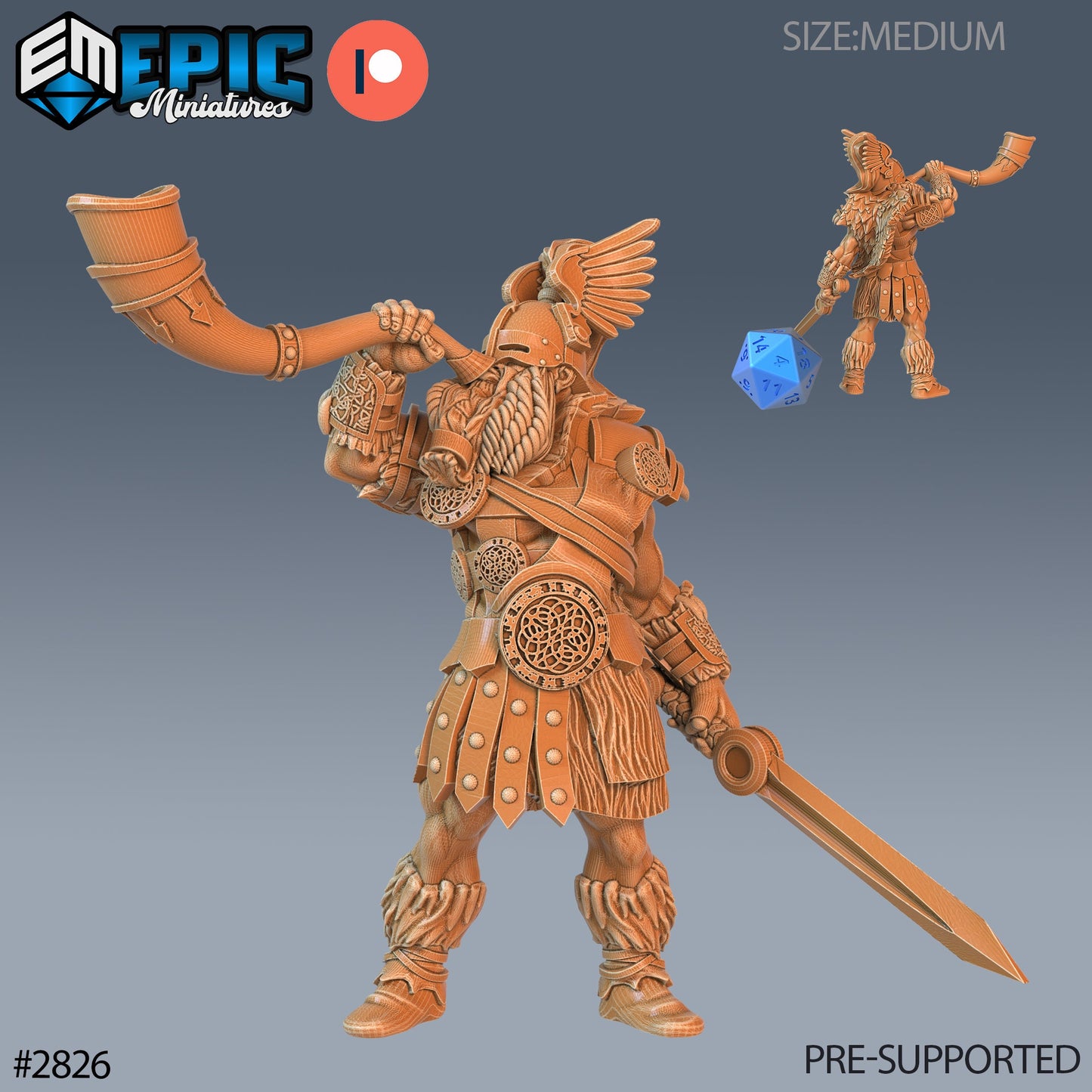 Norse God Heimdall (3 Variants Available) - Epic Miniatures