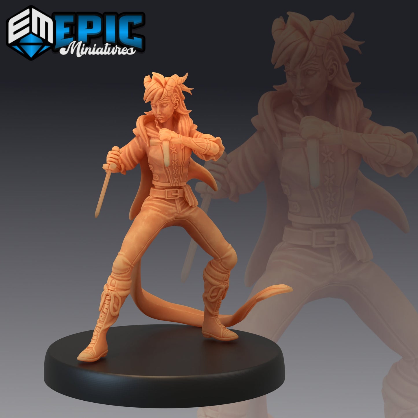 Tiefling Seafarer (3 Variants Available) - Epic Miniatures