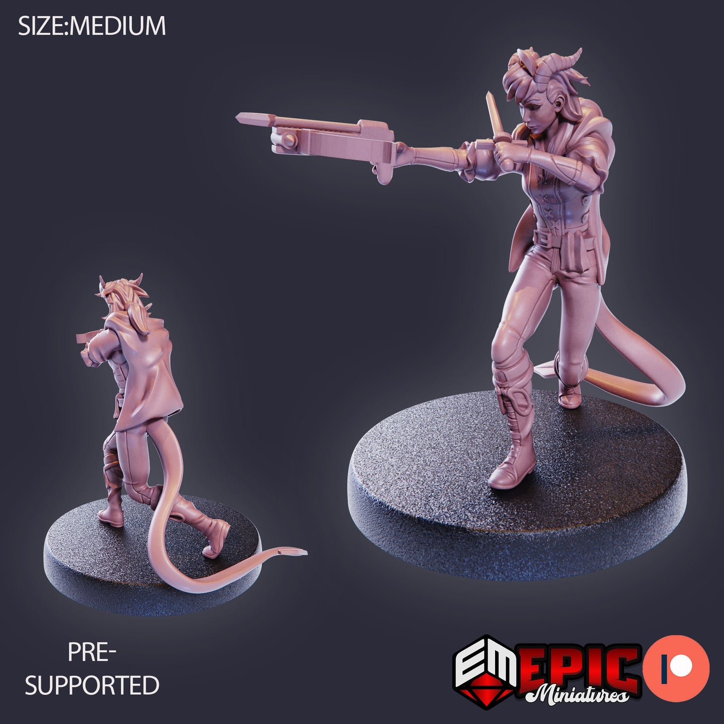 Tiefling Seafarer (3 Variants Available) - Epic Miniatures
