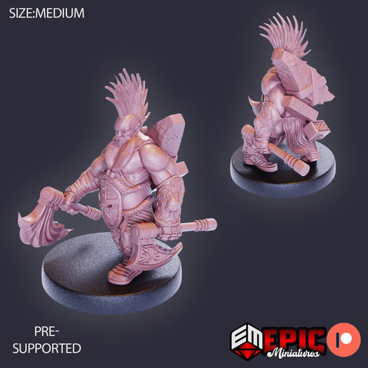 Dark Dwarf, Set 1 (5 Variants Available) - Epic Miniatures