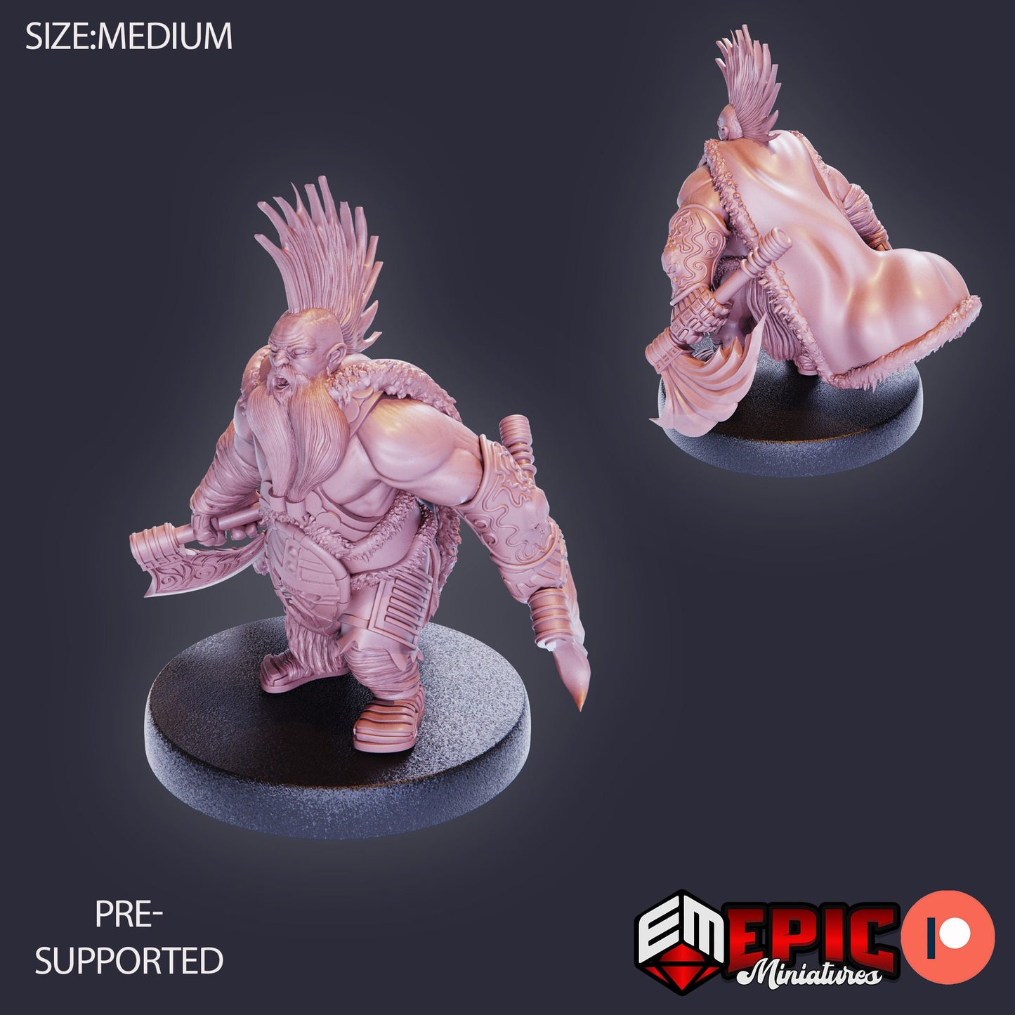 Dark Dwarf, Set 1 (5 Variants Available) - Epic Miniatures