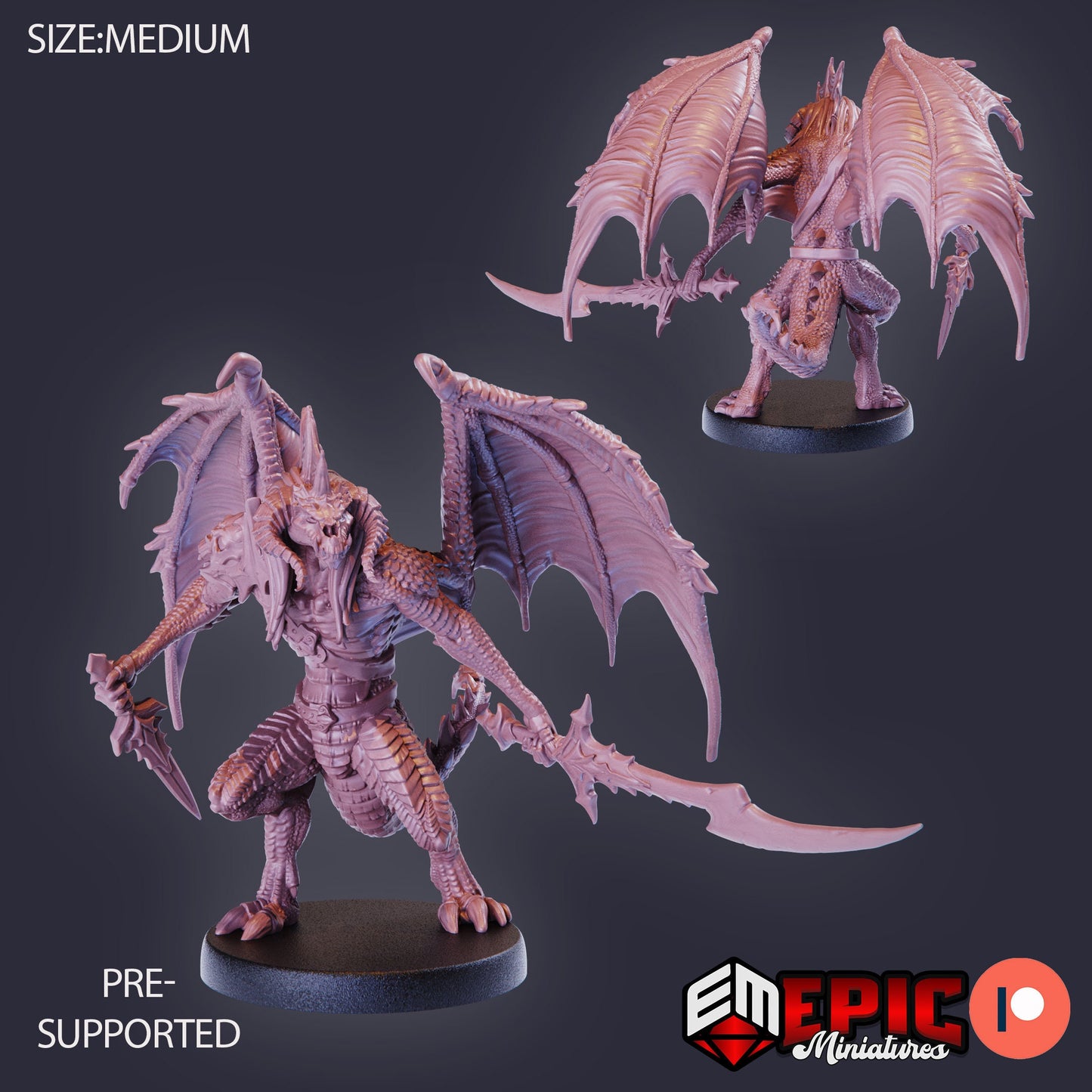Draconic Demon Black (3 Variants) - Epic Miniatures