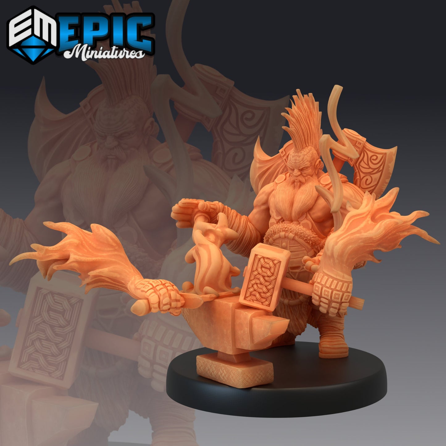 Dark Dwarf, Set 1 (5 Variants Available) - Epic Miniatures
