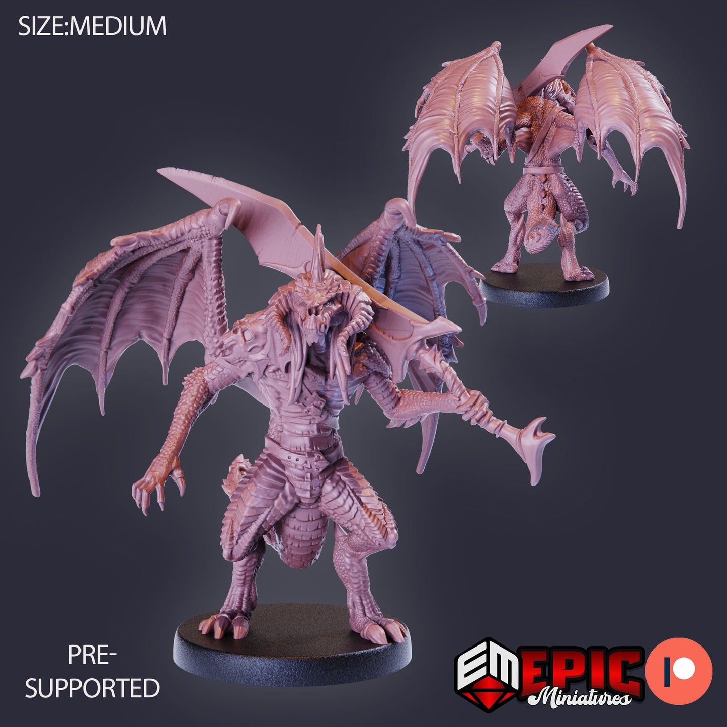 Draconic Demon Black (3 Variants) - Epic Miniatures