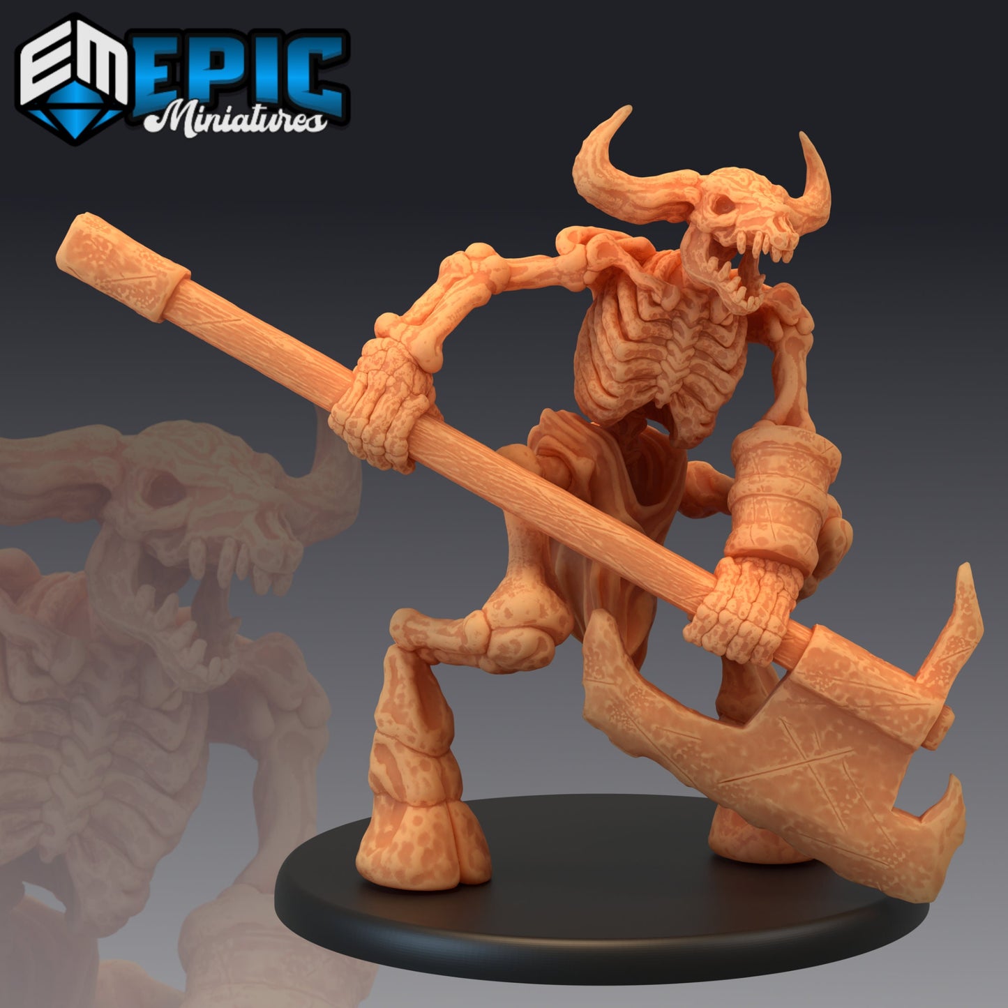 Minotaur Skeleton (3 Variants) - Epic Miniatures