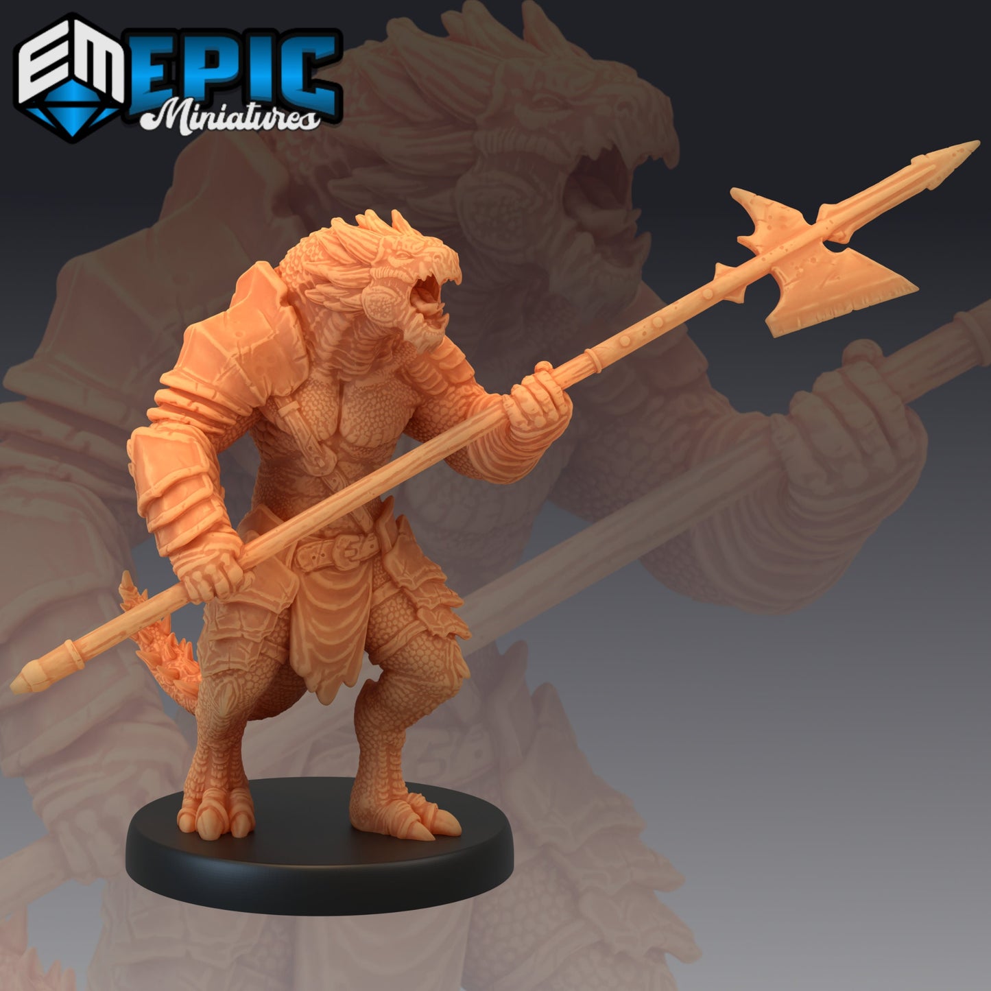 Dragonborn Gladiator (4 Variants) - Epic Miniatures