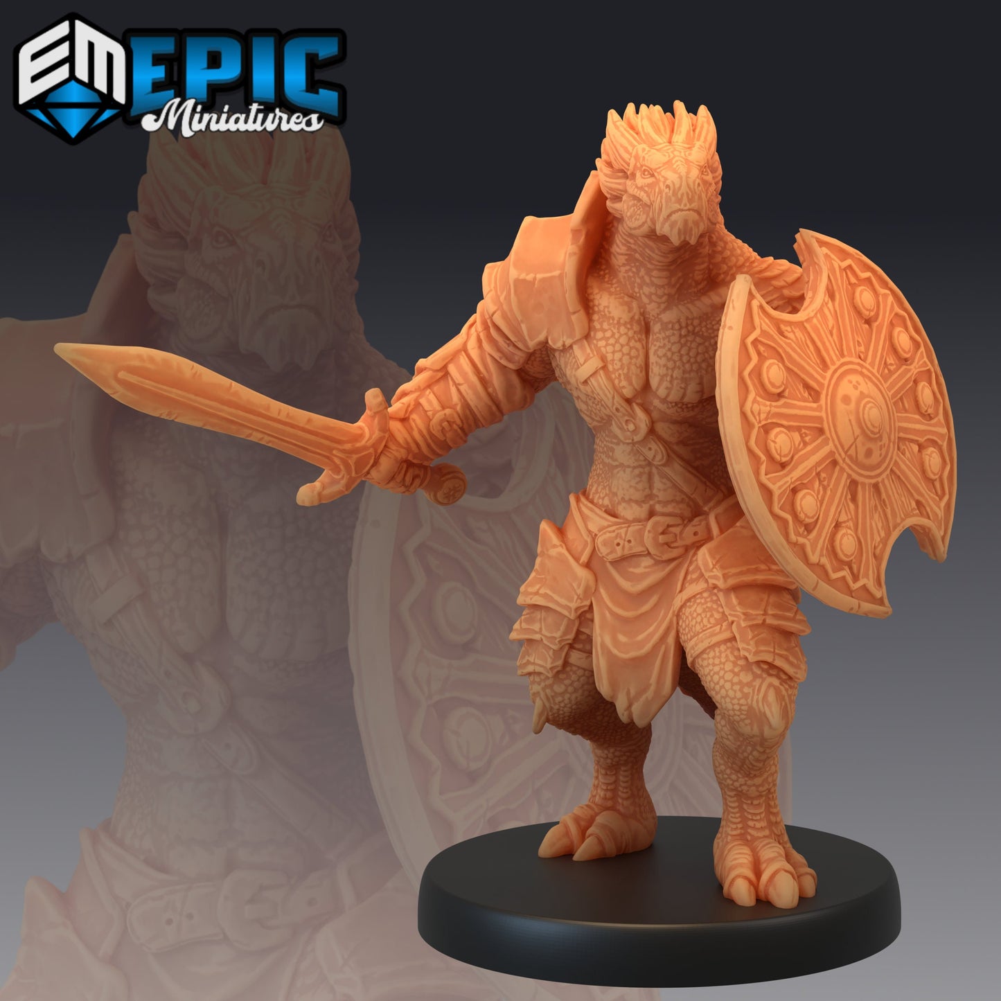 Dragonborn Gladiator (4 Variants) - Epic Miniatures