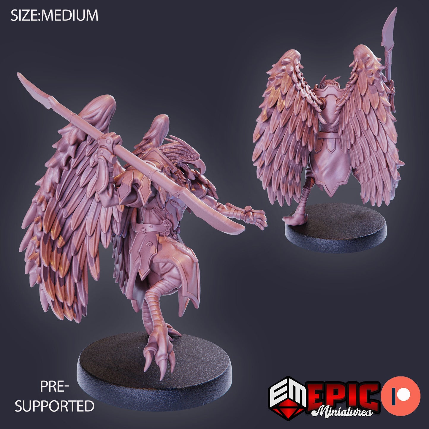 Bird Folk Eagle (3 Variants) - Epic Miniatures
