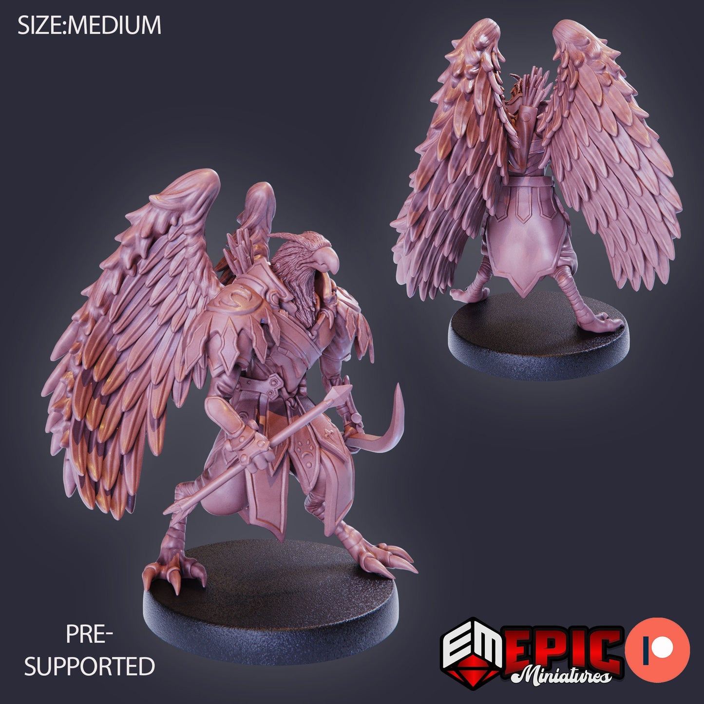 Bird Folk Eagle (3 Variants) - Epic Miniatures