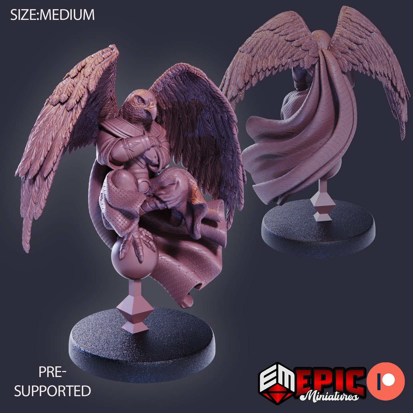 Bird Folk Falcon (3 Variants) - Epic Miniatures