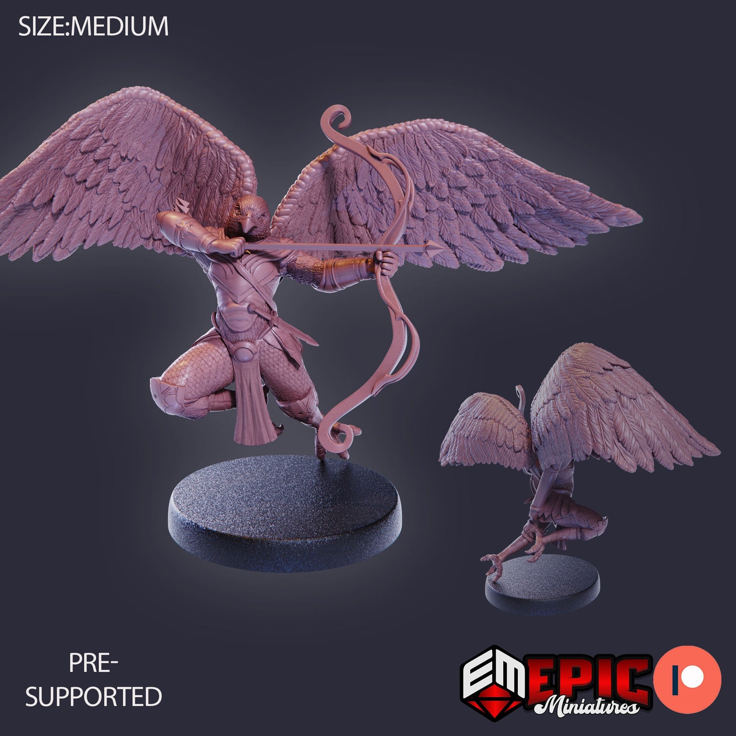 Bird Folk Falcon (3 Variants) - Epic Miniatures
