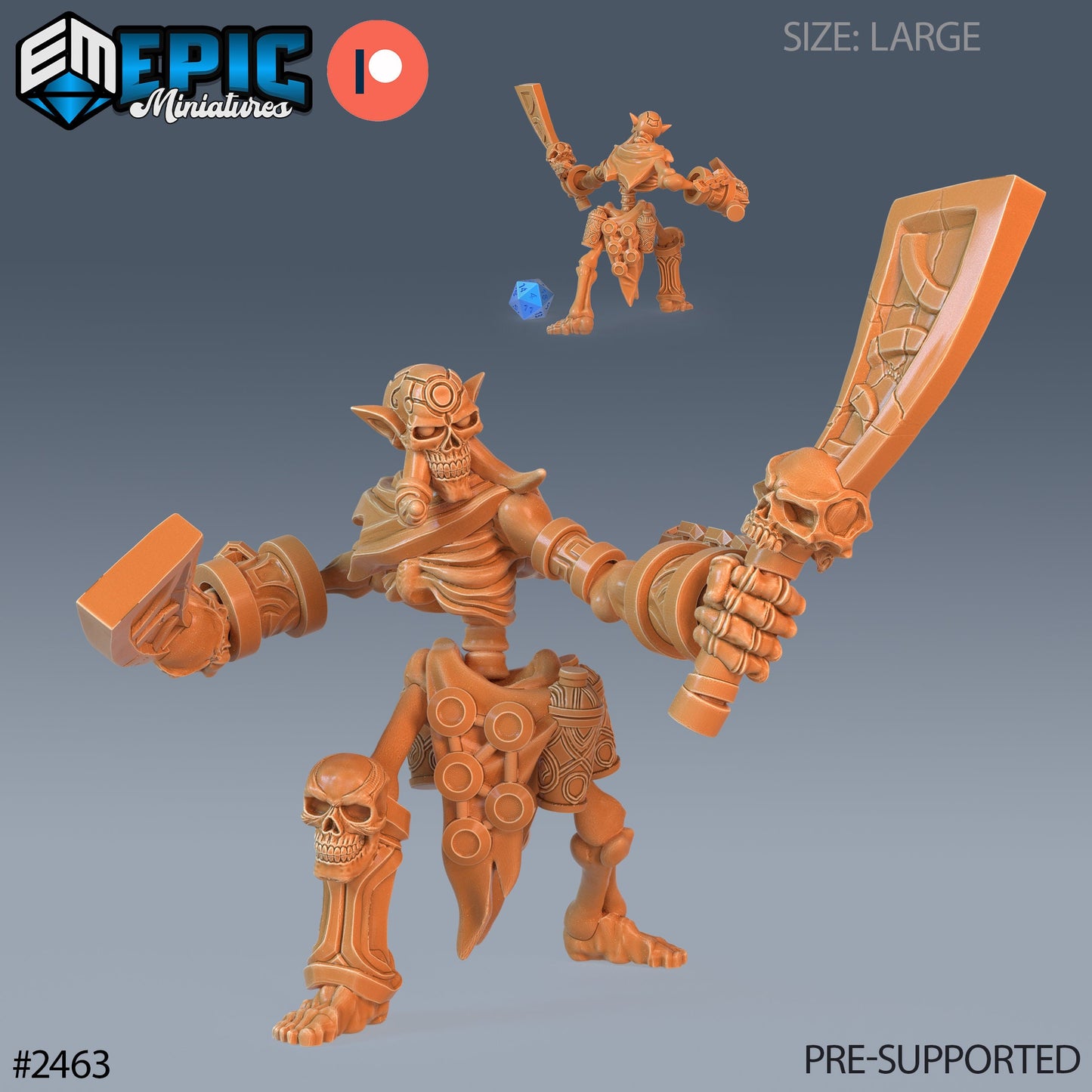 Troll Skeleton (3 Variants Available) - Epic Miniatures