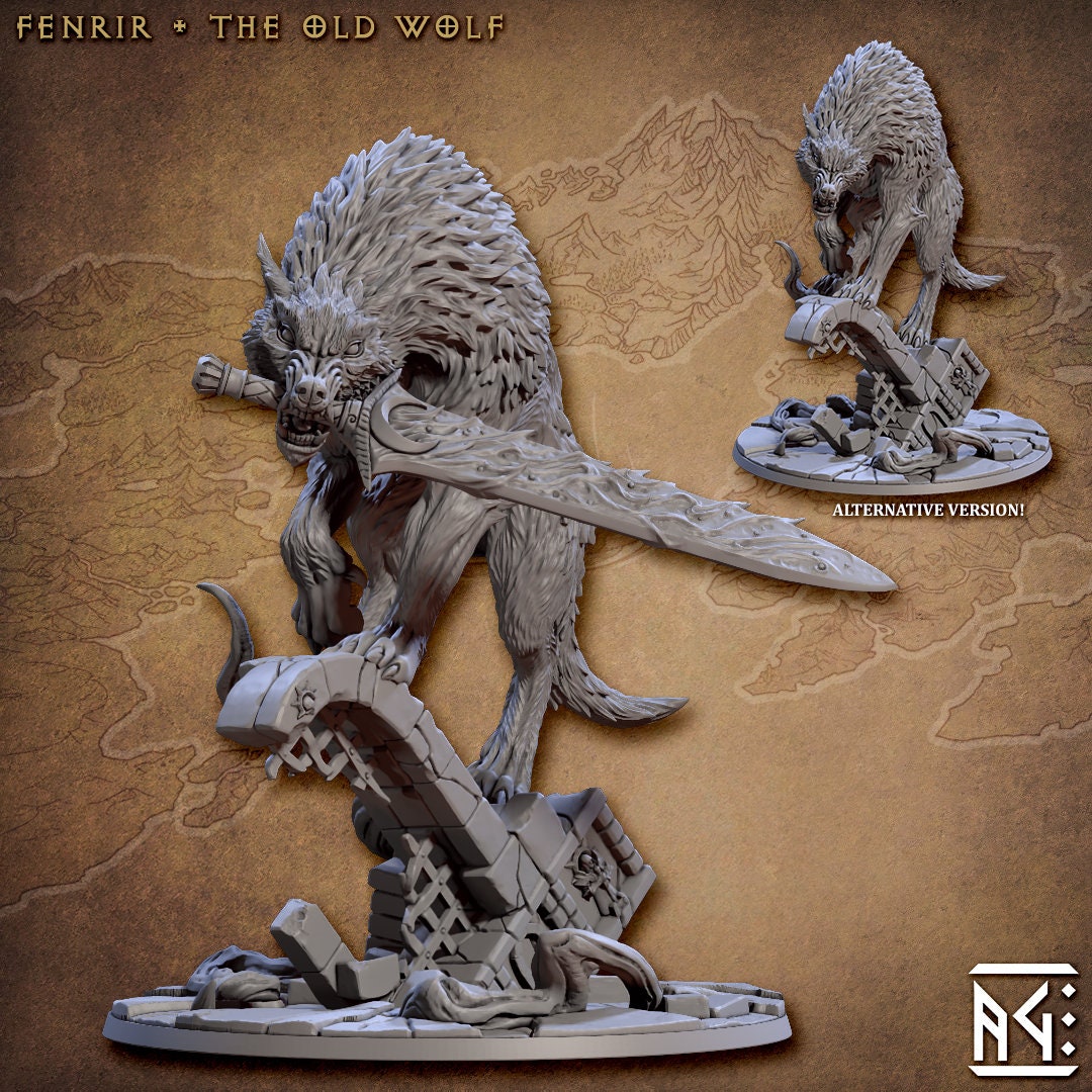 Fenrir the Old Wolf (2 Variants Available) - Artisan Guild