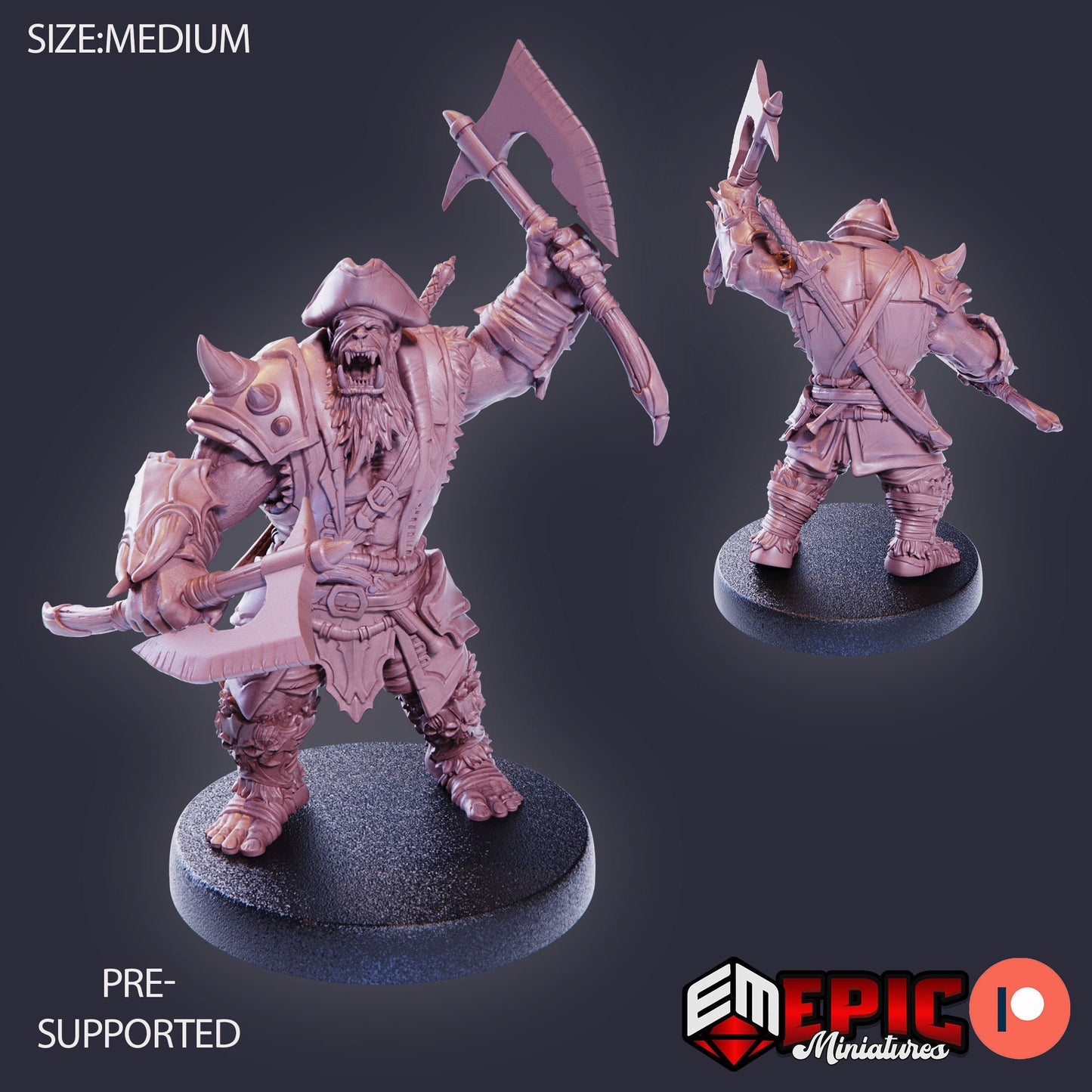 Orc Pirate Captain (4 Variants Available) - Epic Miniatures