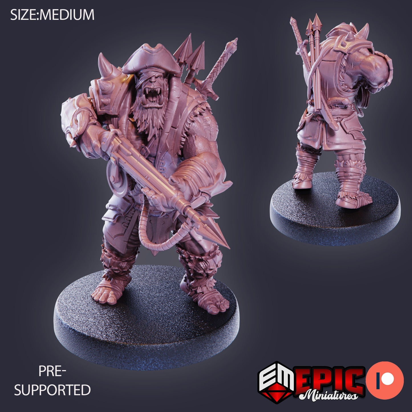 Orc Pirate Captain (4 Variants Available) - Epic Miniatures