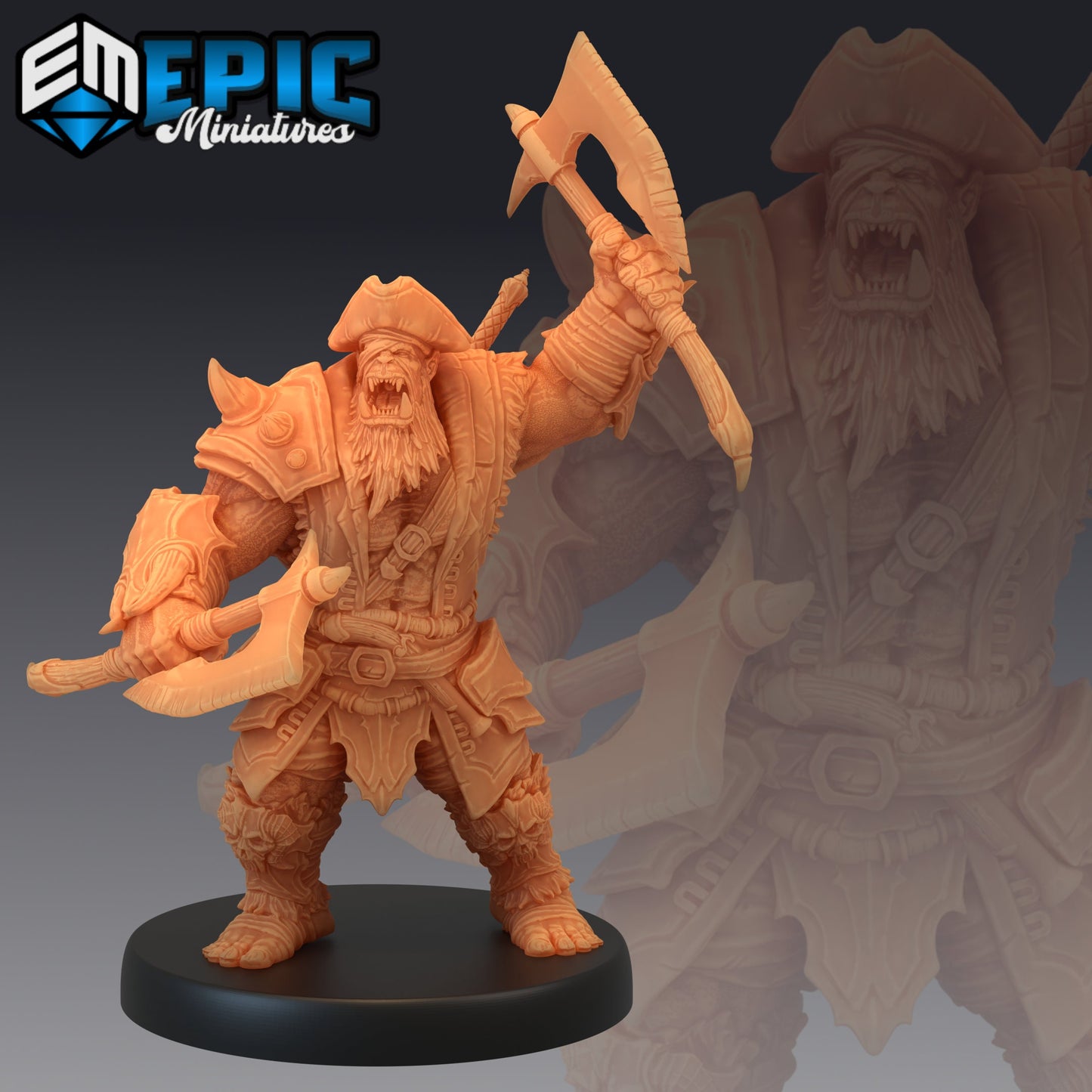 Orc Pirate Captain (4 Variants Available) - Epic Miniatures