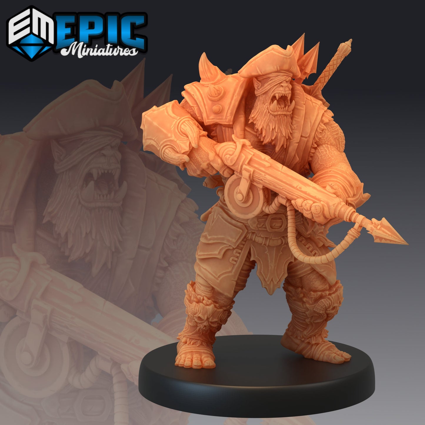 Orc Pirate Captain (4 Variants Available) - Epic Miniatures