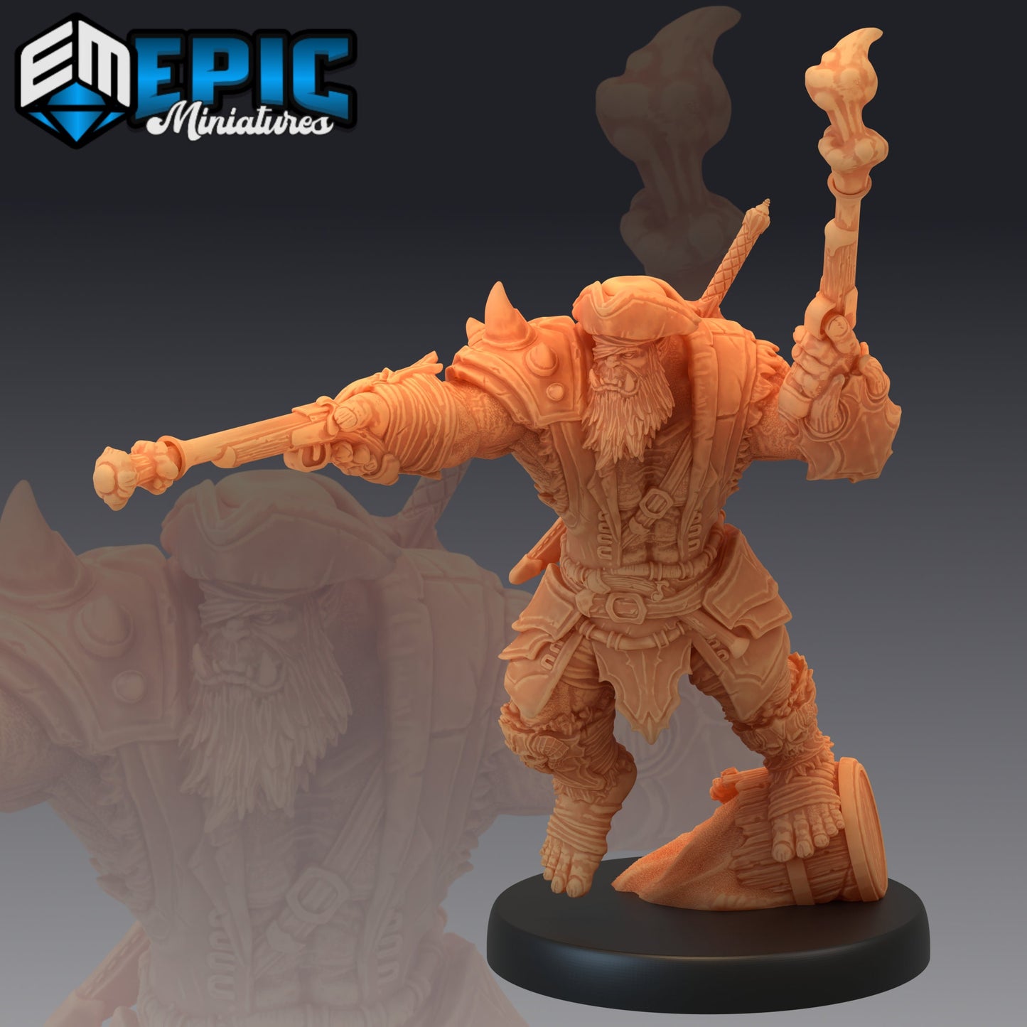 Orc Pirate Captain (4 Variants Available) - Epic Miniatures