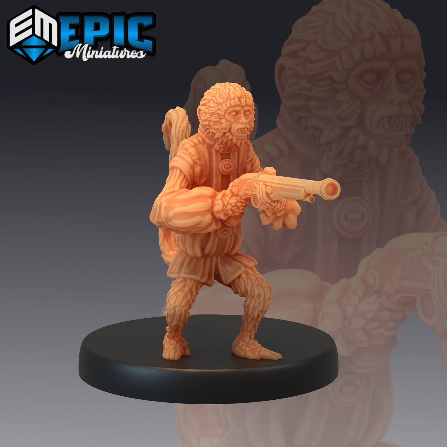 Pirate Monkey (3 Variants) - Epic Miniatures