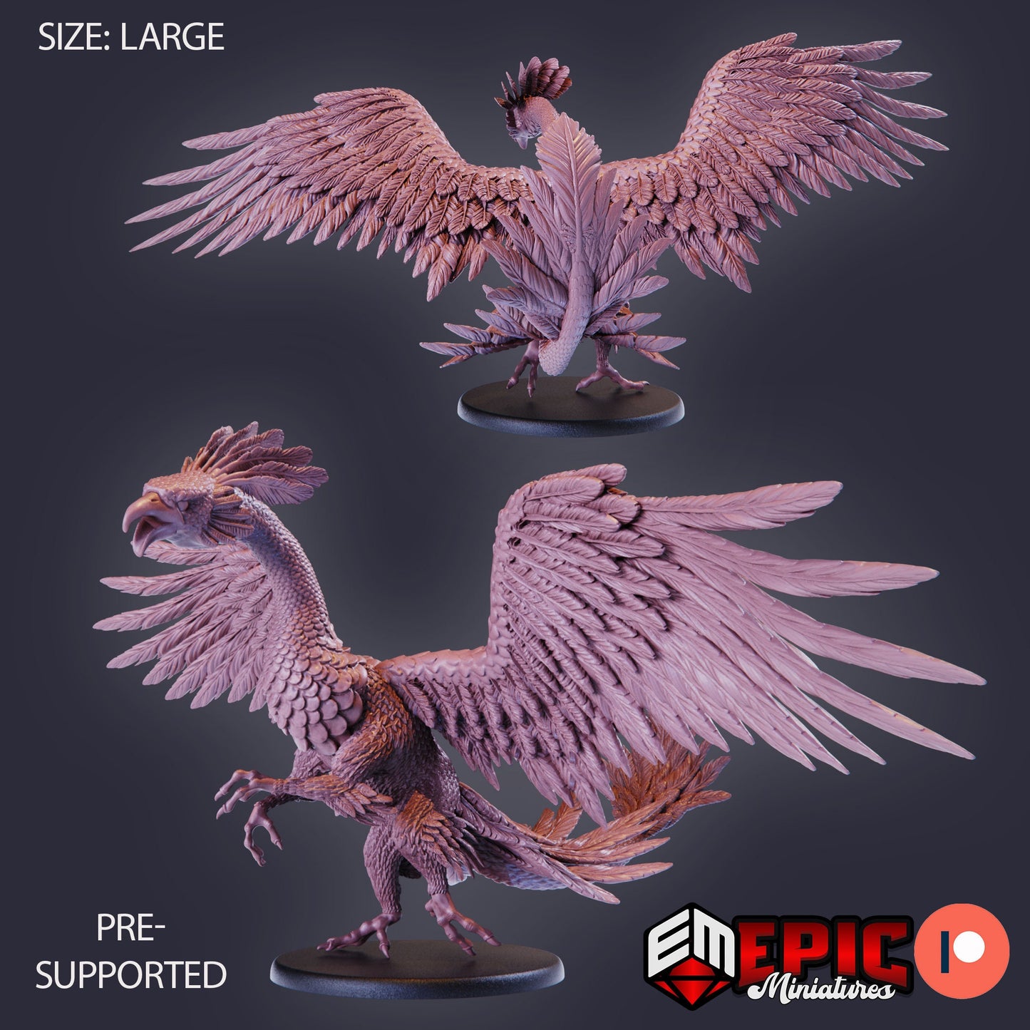 Peacock Griffin (3 Variants) - Epic Miniatures