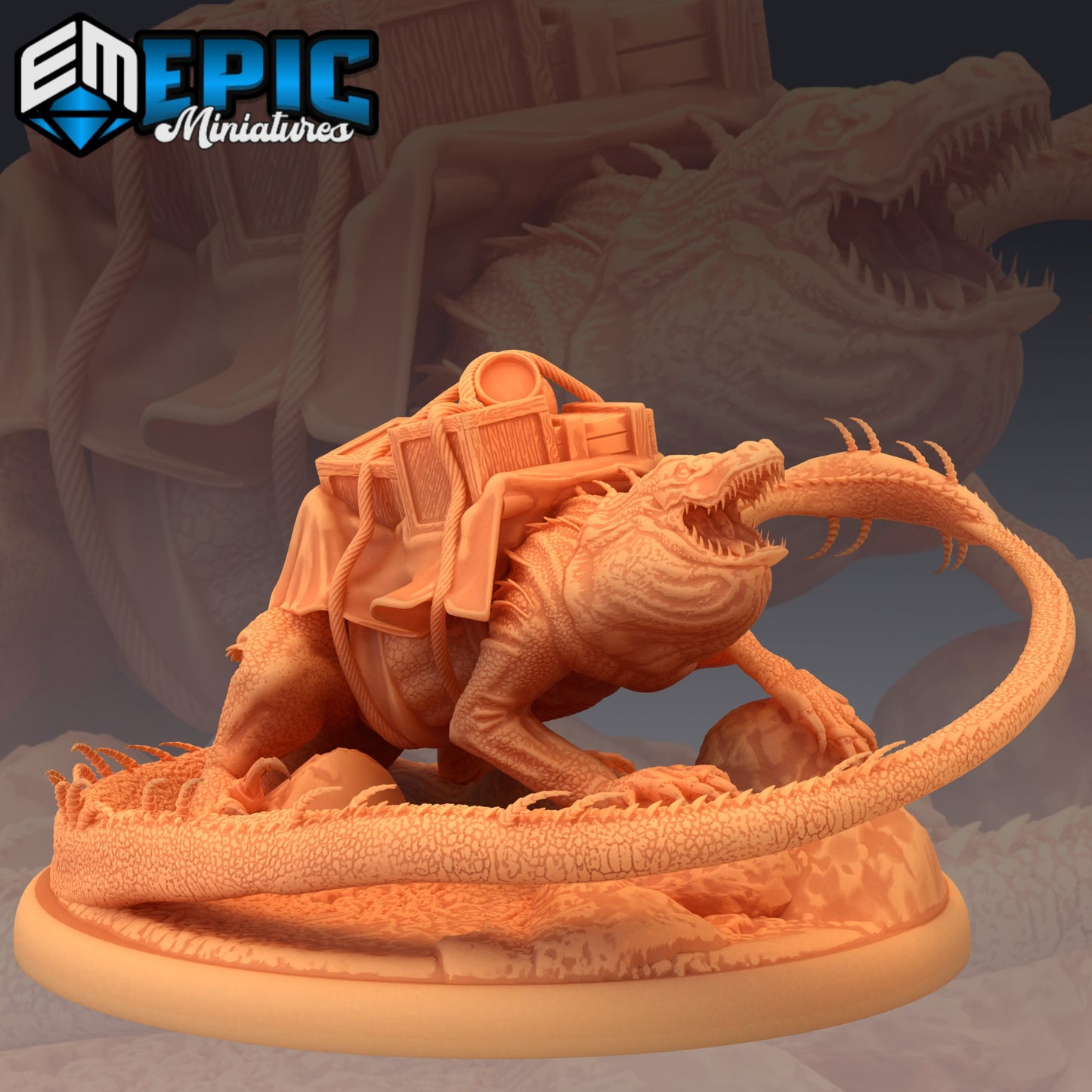Lava Crocodile (3 Variants) - Epic Miniatures