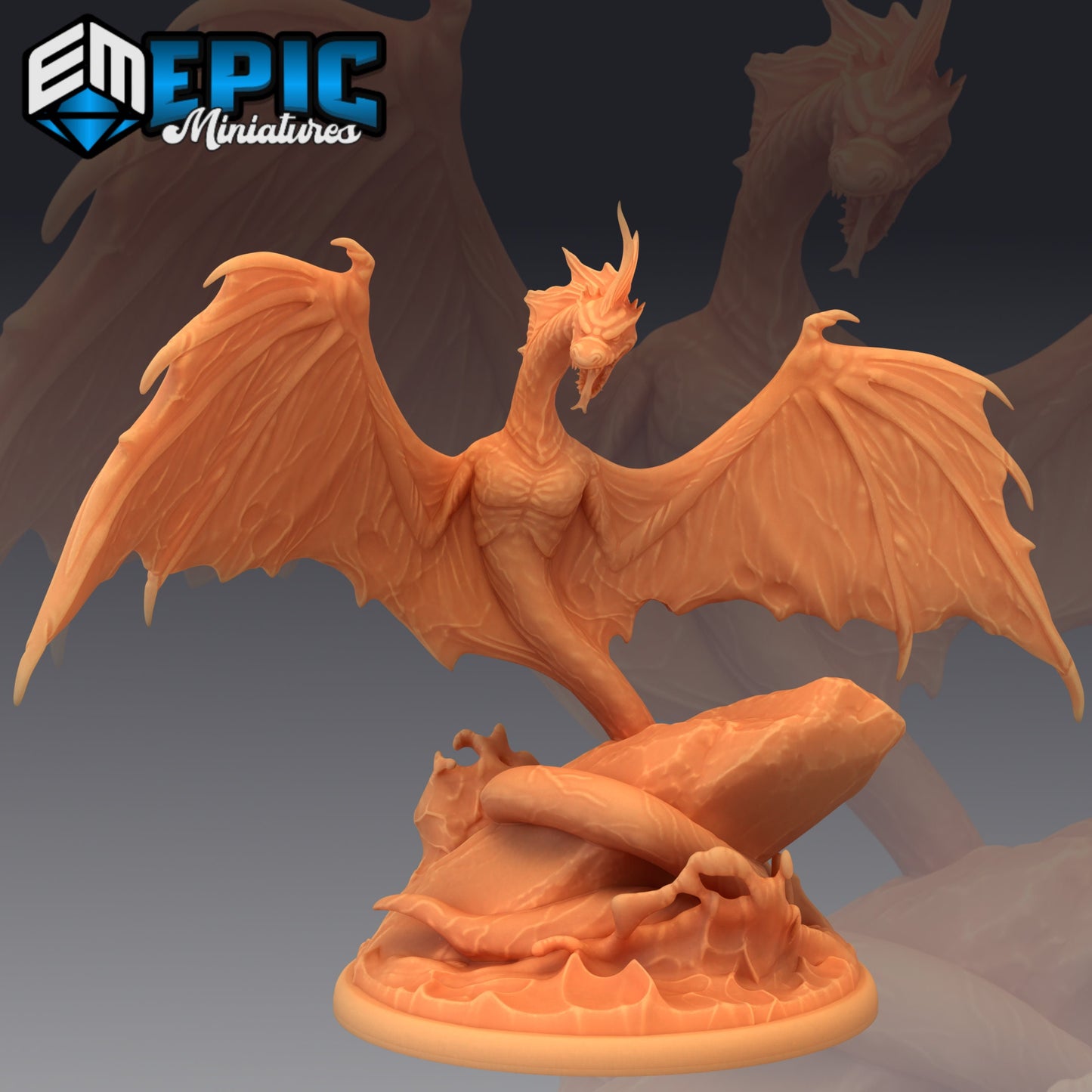 Winged Sea Serpent (3 Variants) - Epic Miniatures