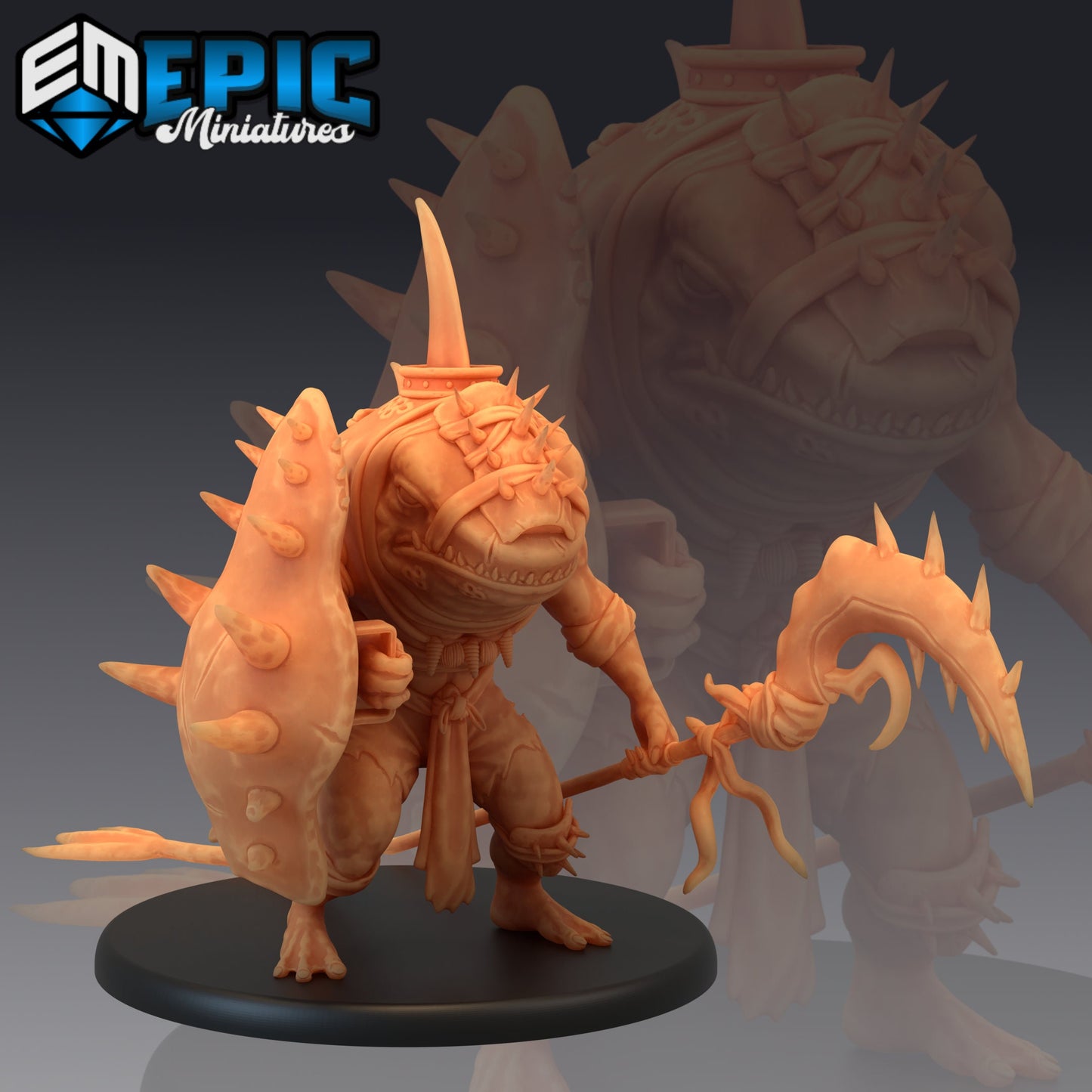 Sharkfolk Warrior (4 Variants) - Epic Miniatures