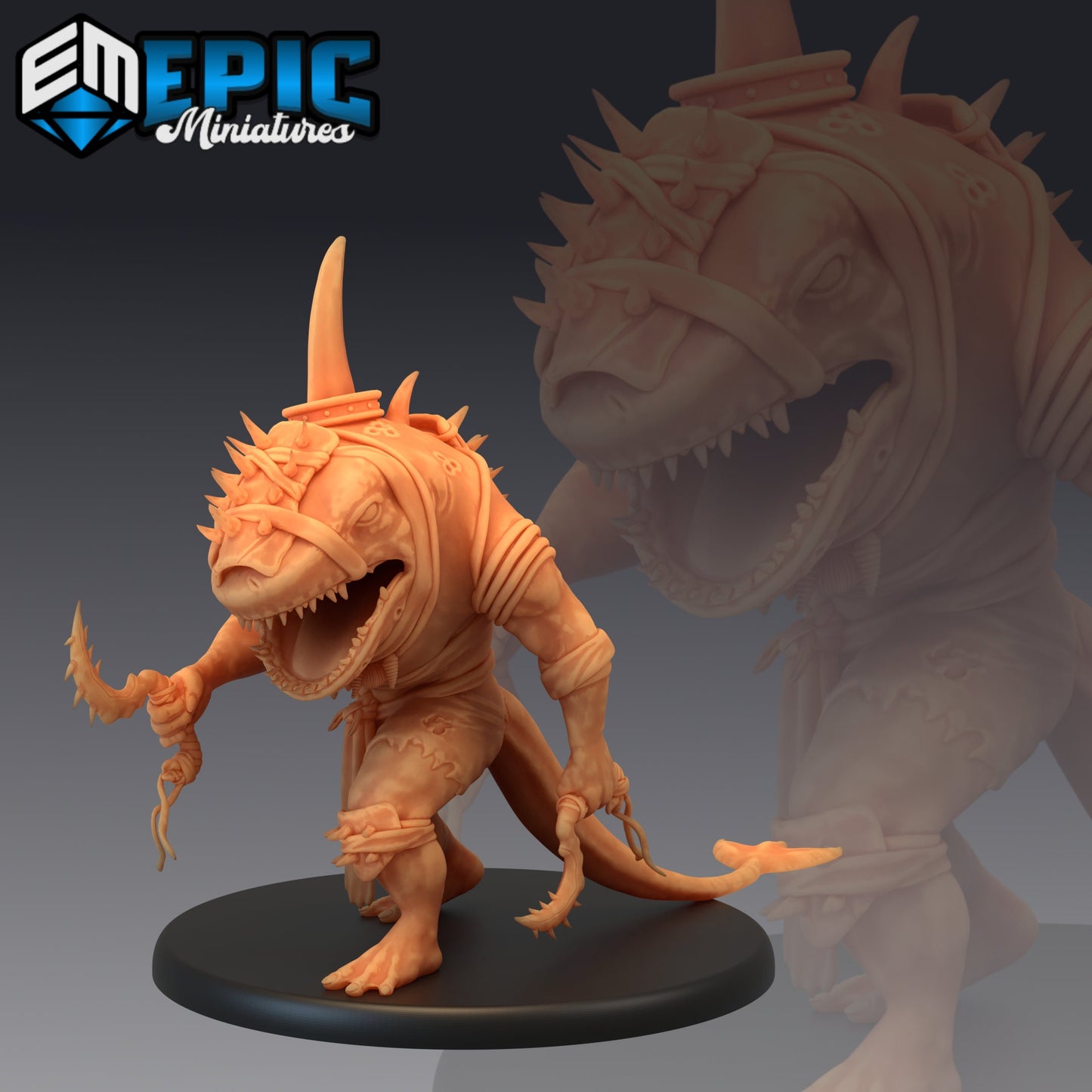 Sharkfolk Warrior (4 Variants) - Epic Miniatures