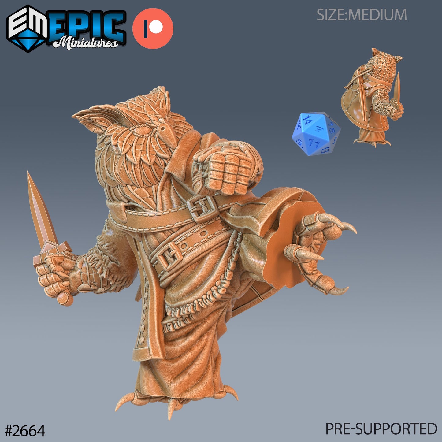 Bird Folk Owl Ranger (3 Variants Available) - Epic Miniatures