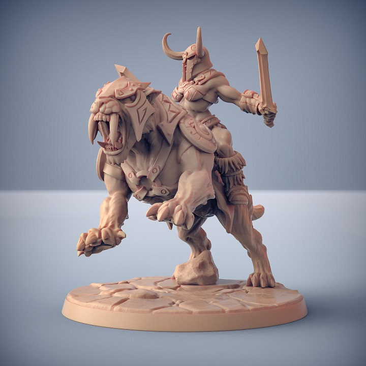 Smilodon Rider C (2 Variants Available) - Artisan Guild