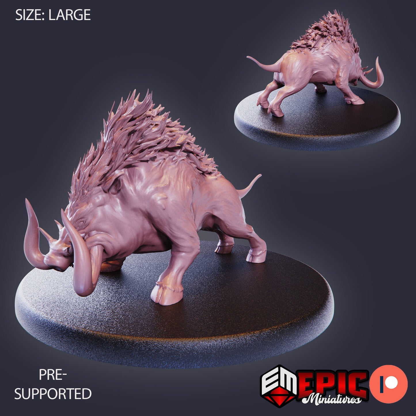 Forest Boar (4 Variants Available) - Epic Miniatures