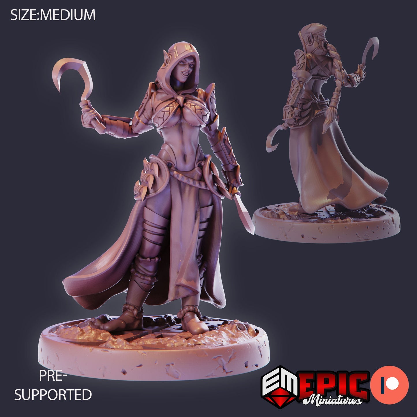 Dark Elf Rogue (3 Variants) - Epic Miniatures