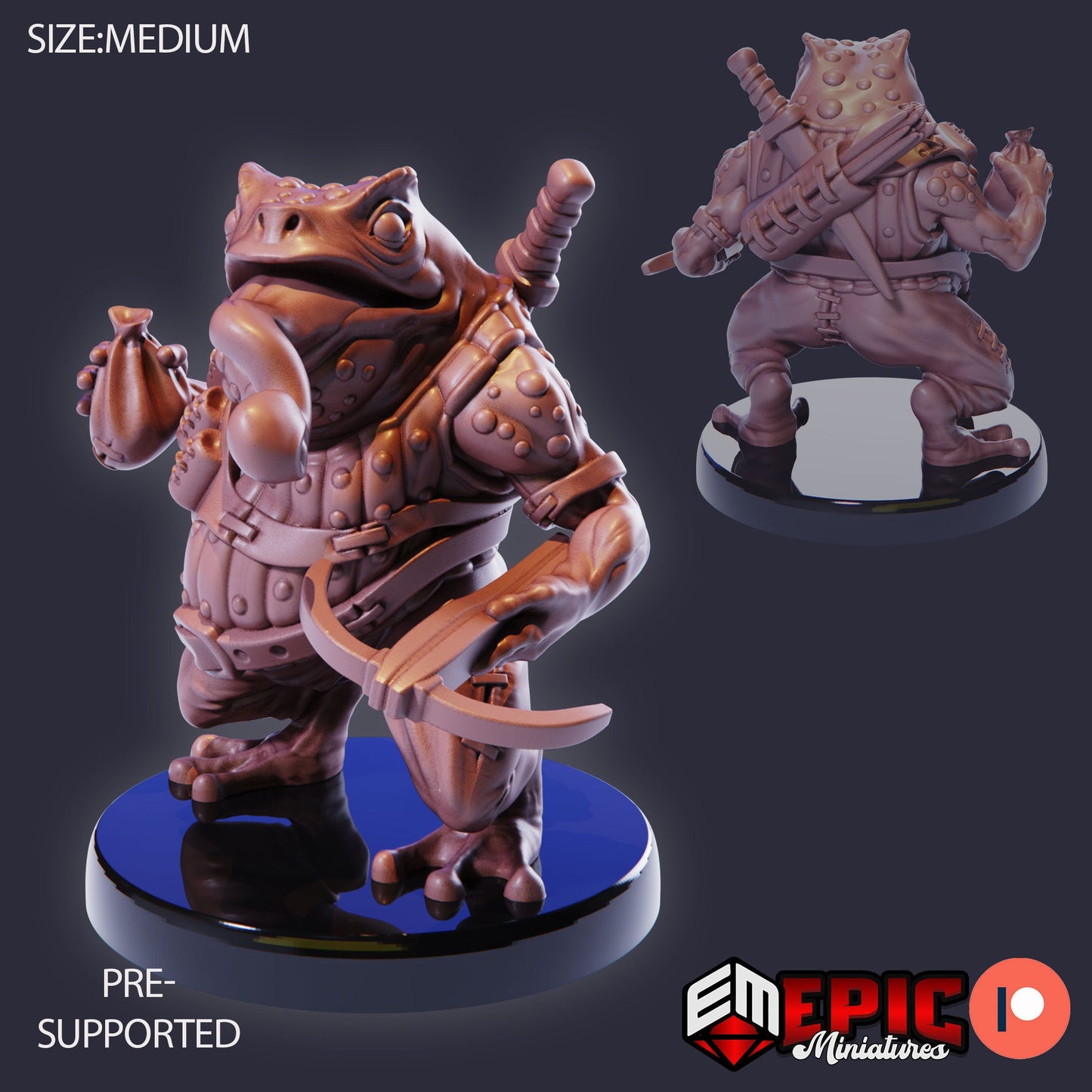 Toad Folk Set 2 (4 Variants Available) - Epic Miniatures