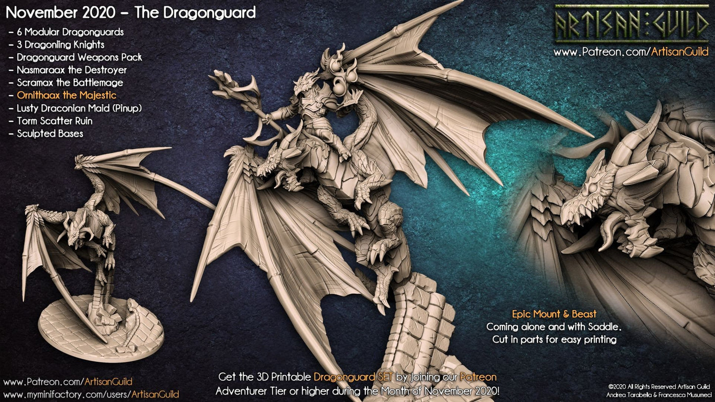 Scramax riding Ornithaax - Artisan Guild