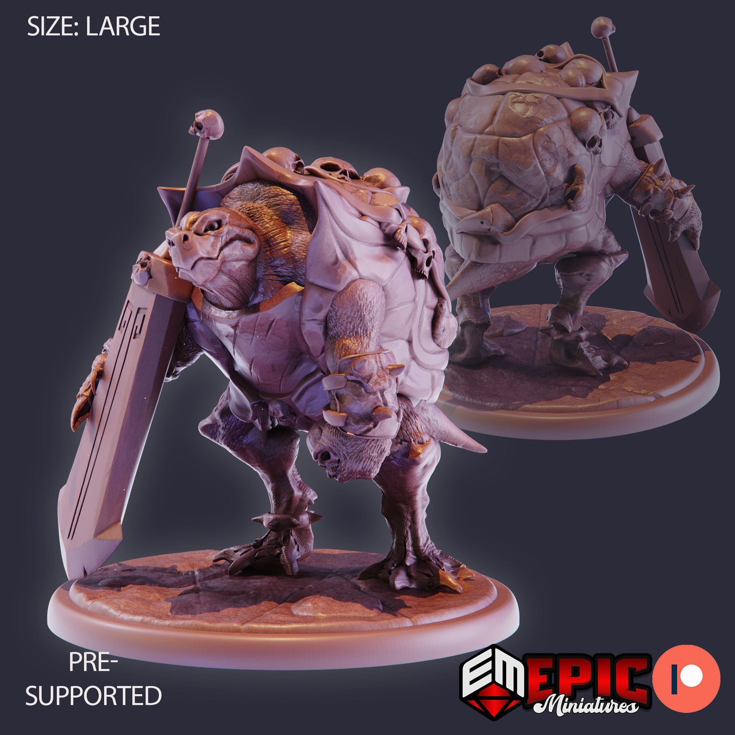 Skull Turtle (3 Variants) - Epic Miniatures