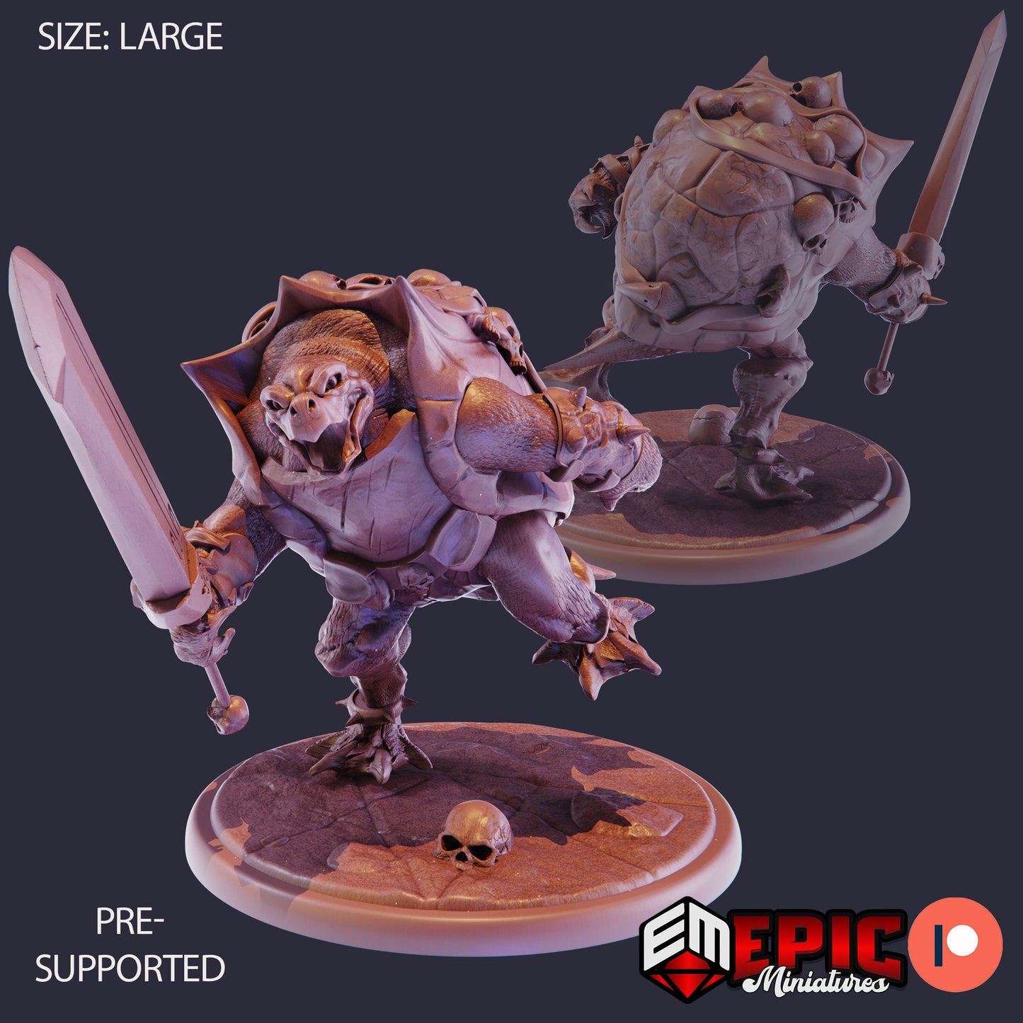 Skull Turtle (3 Variants) - Epic Miniatures