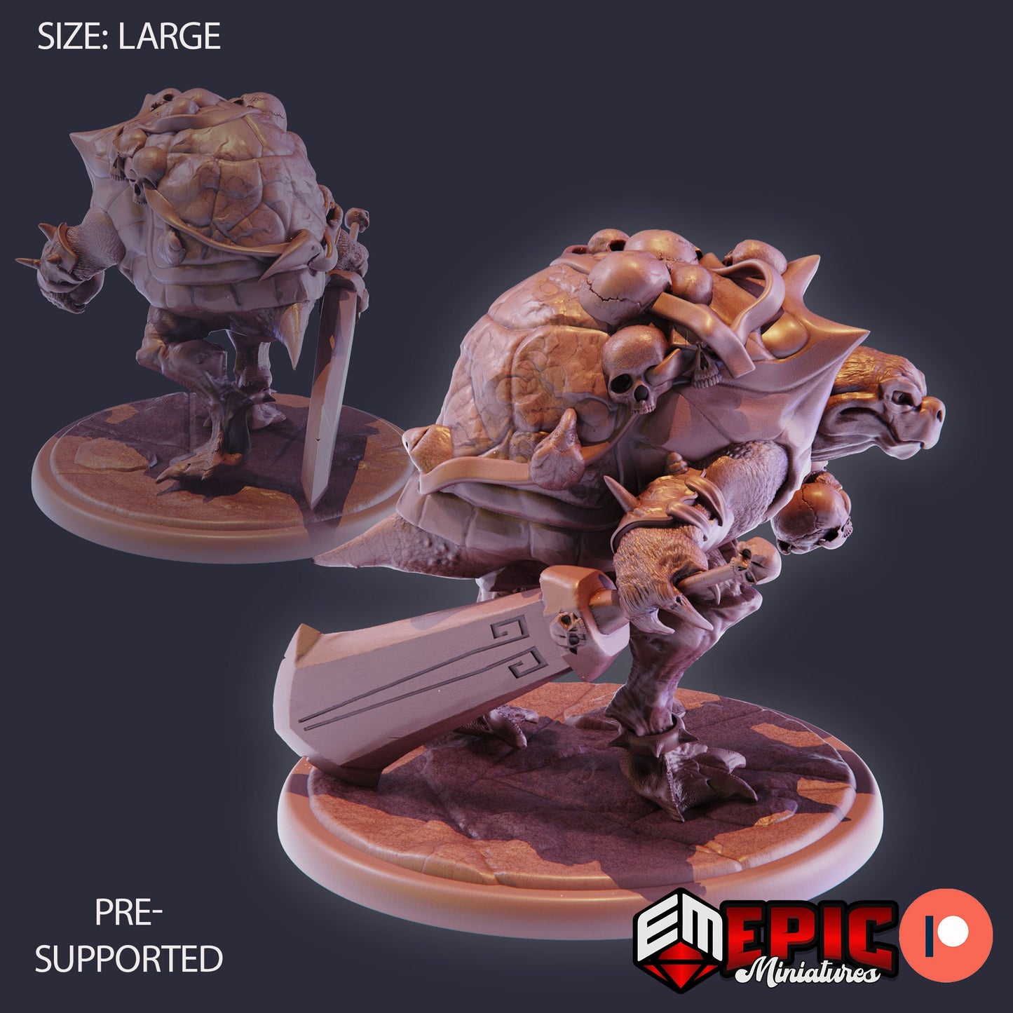Skull Turtle (3 Variants) - Epic Miniatures